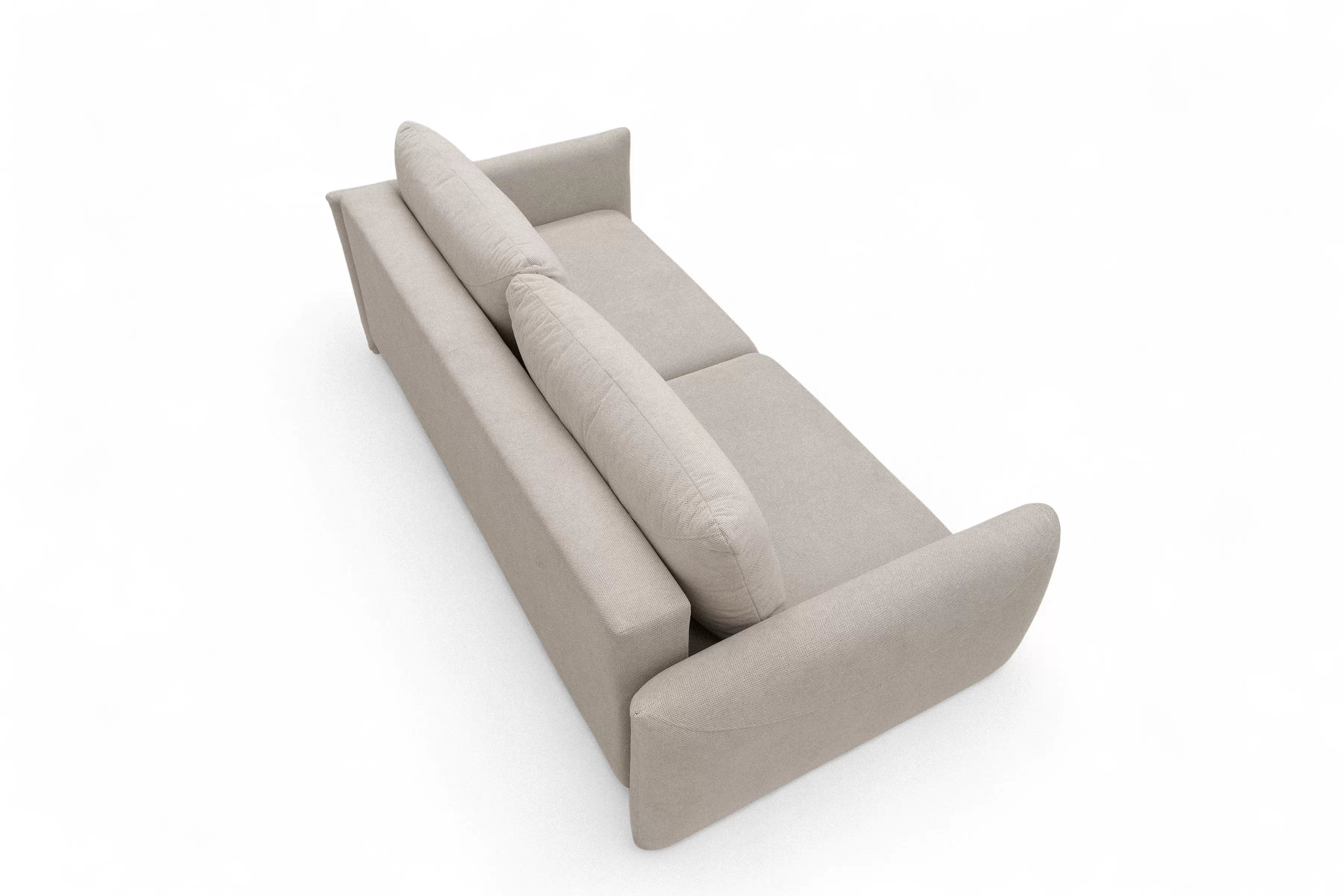 Rozkladacia pohovka Calma - béžová hydrofóbna pletenina Curio 09 Pohovka Calma rozkladana - Béžová dzianina hydrofobowa Curio 09