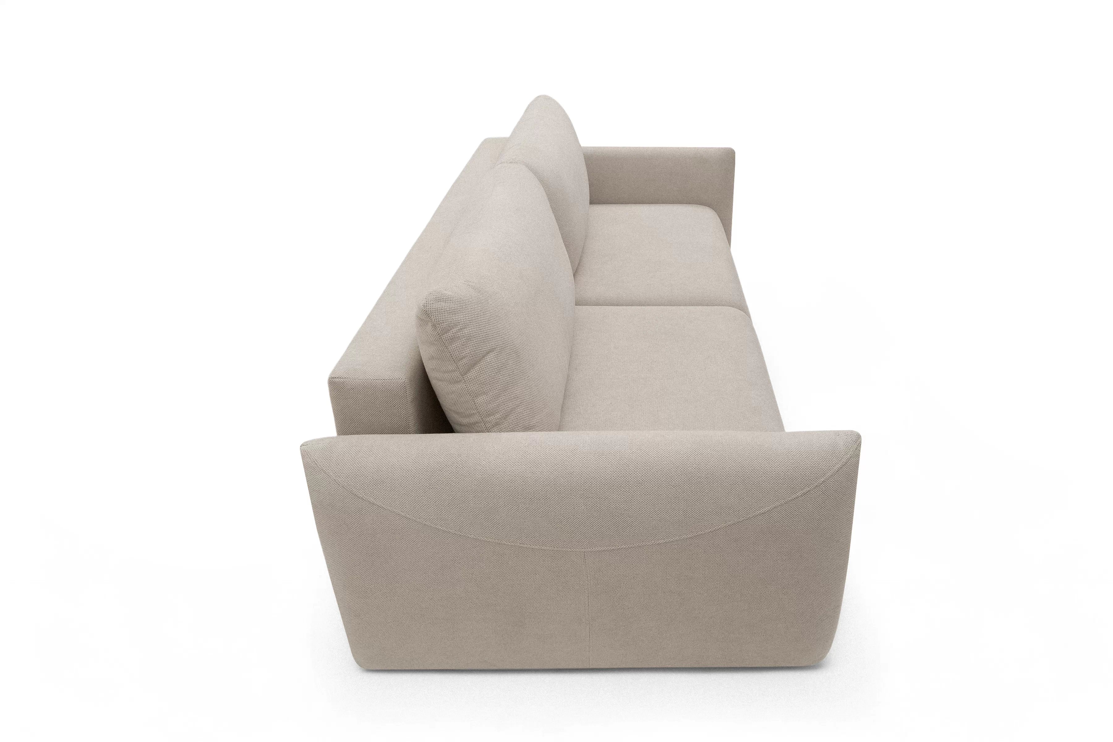 Rozkladacia pohovka Calma - béžová hydrofóbna pletenina Curio 09 Pohovka Calma rozkladana - Béžová dzianina hydrofobowa Curio 09