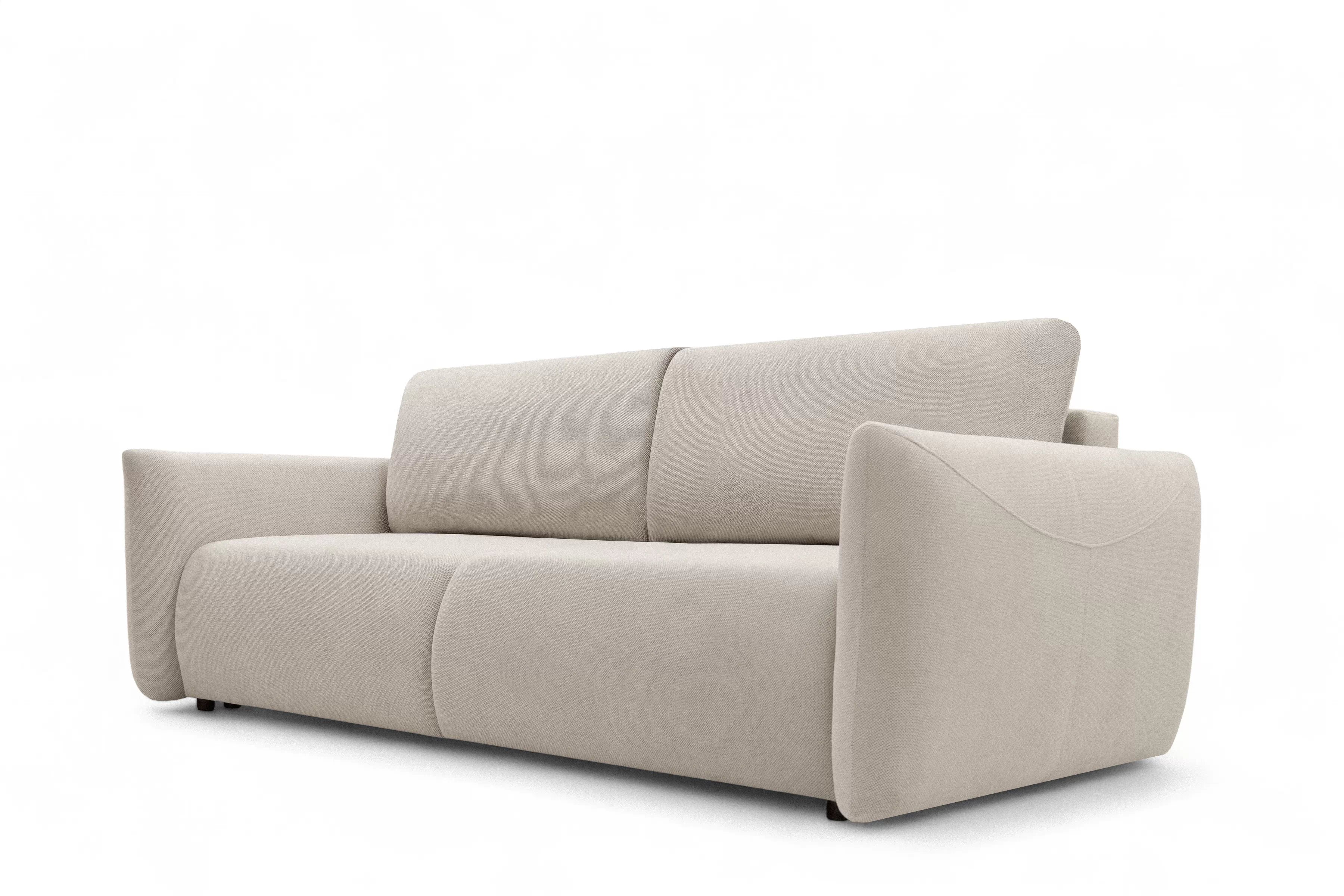 Rozkladacia pohovka Calma - béžová hydrofóbna pletenina Curio 09 Pohovka Calma rozkladana - Béžová dzianina hydrofobowa Curio 09