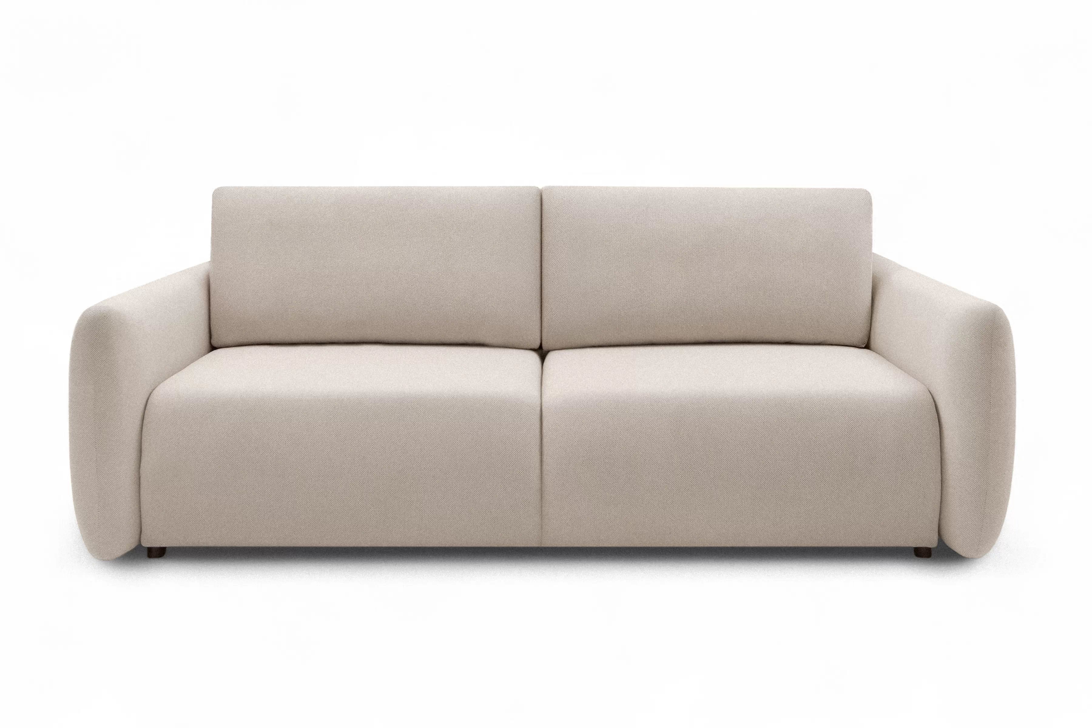 Rozkladacia pohovka Calma - béžová hydrofóbna pletenina Curio 09 Pohovka Calma rozkladana - Béžová dzianina hydrofobowa Curio 09