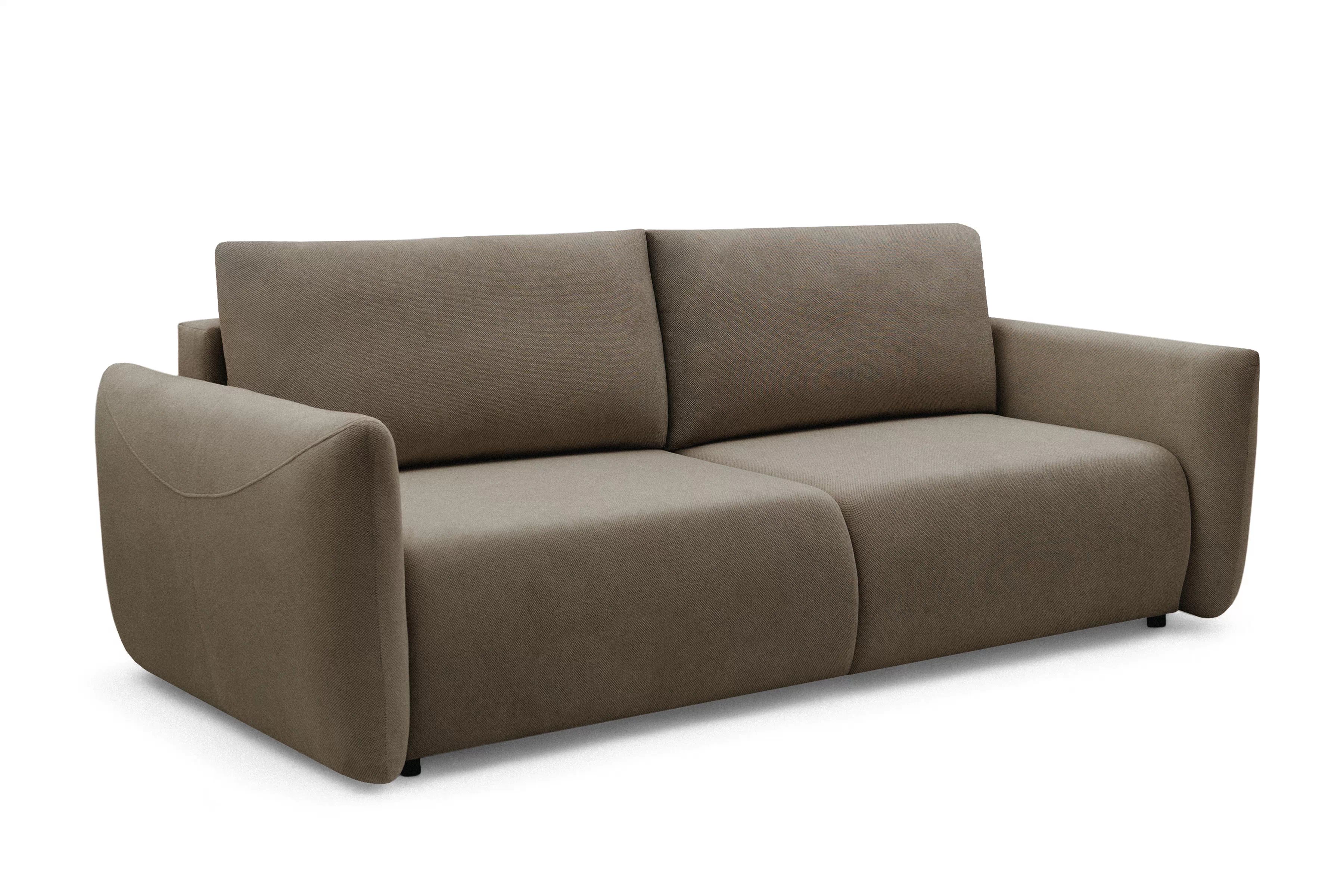 Rozkládací pohovka Calma - hnědá Curio 20 Pohovka Calma rozkladana - hnědá Pletenina hydrofobowa Curio 20 