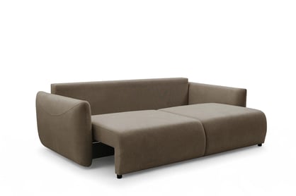 Rozkládací pohovka Calma - hnědá Curio 20 Pohovka Calma rozkladana - hnědá Pletenina hydrofobowa Curio 20 