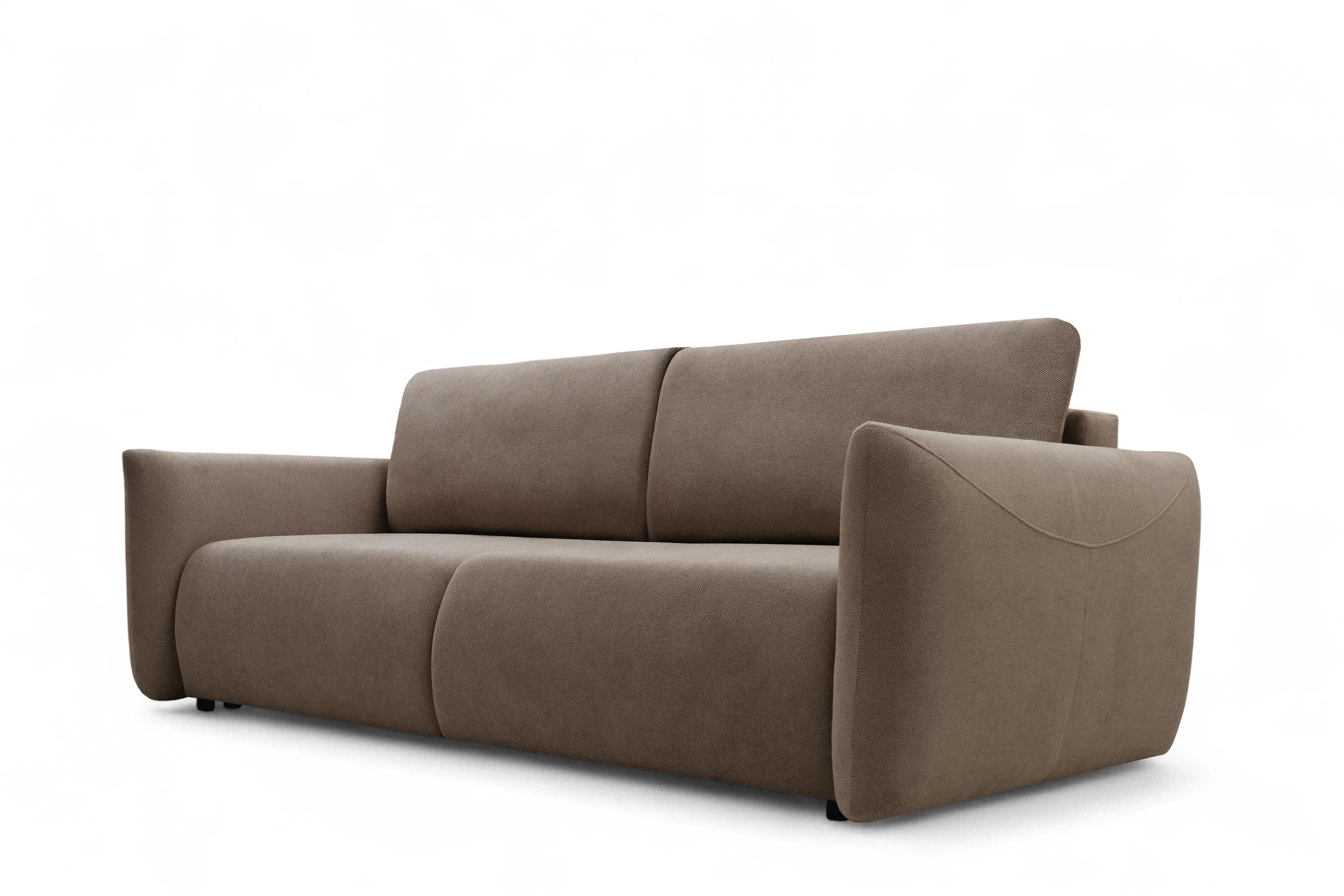 Rozkládací pohovka Calma - hnědá Curio 20 Pohovka Calma rozkladana - hnědá Pletenina hydrofobowa Curio 20 