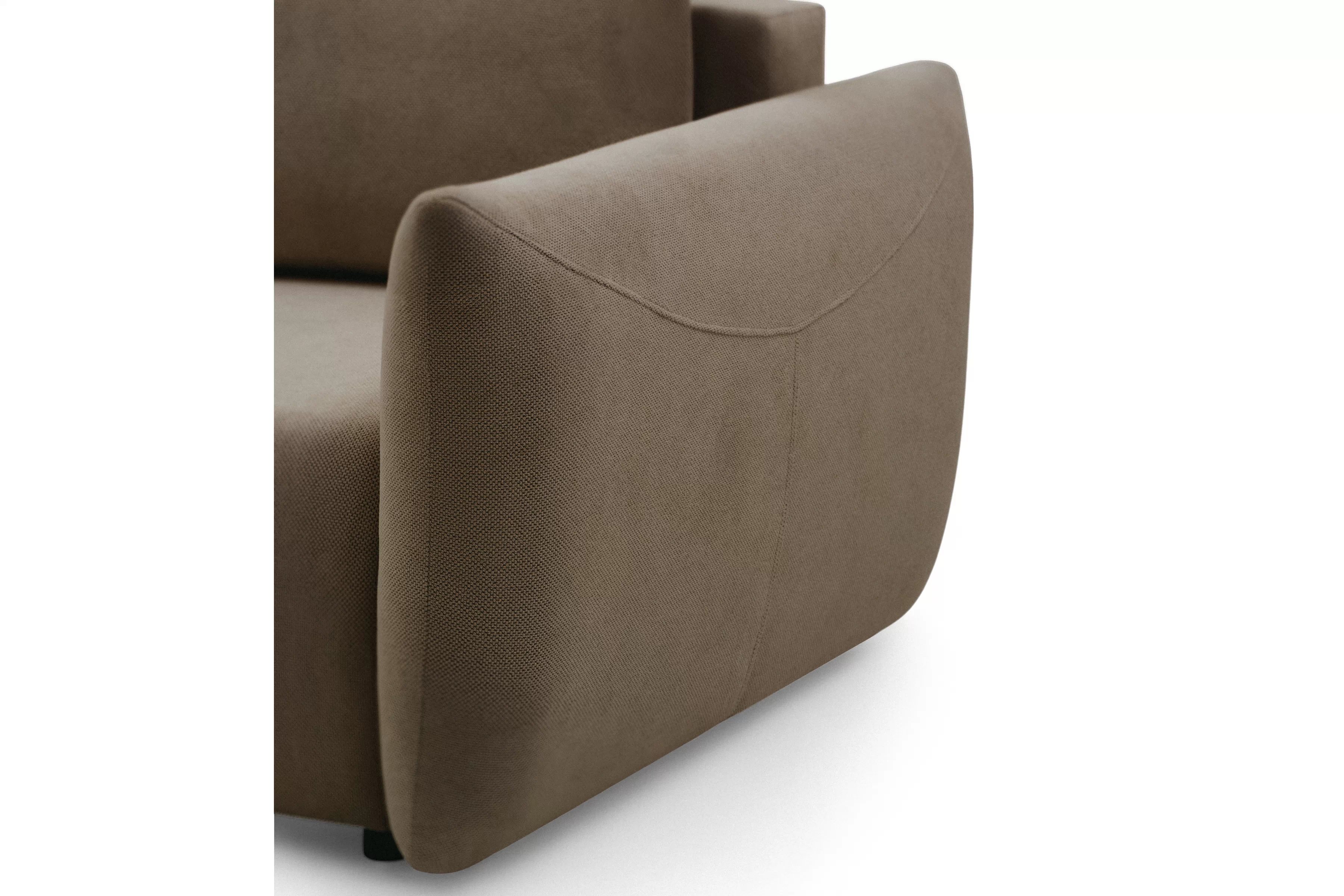 Rozkládací pohovka Calma - hnědá Curio 20 Pohovka Calma rozkladana - hnědá Pletenina hydrofobowa Curio 20 