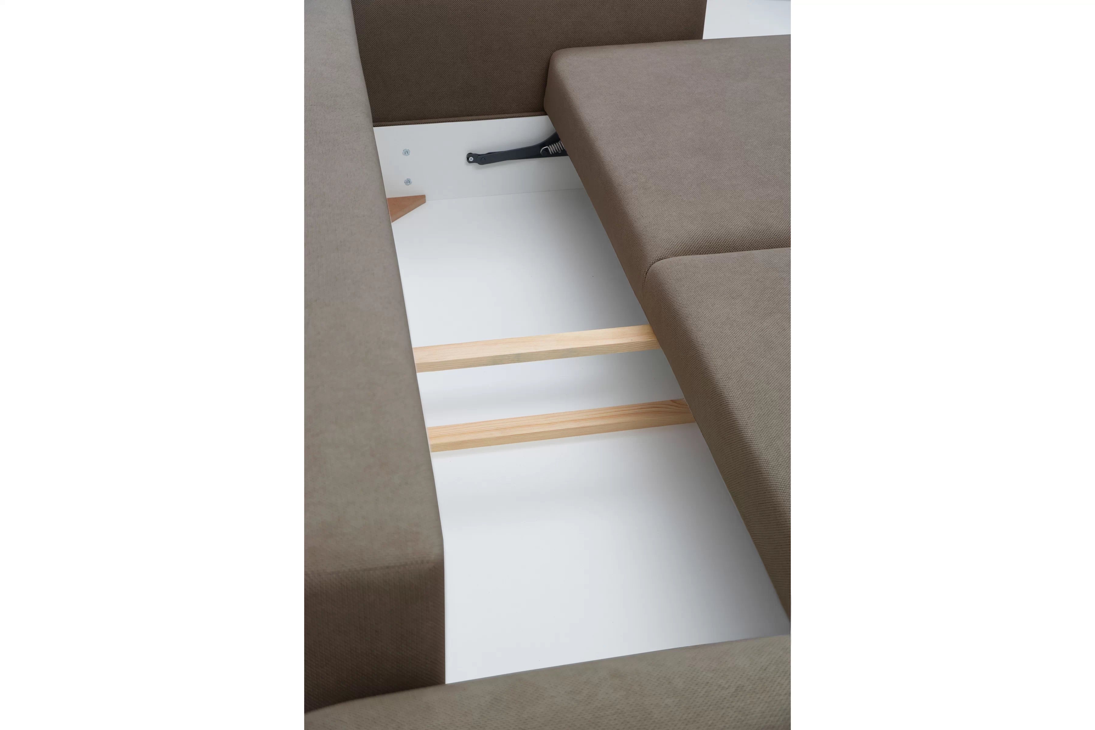 Rozkládací pohovka Calma - hnědá Curio 20 Pohovka Calma rozkladana - hnědá Pletenina hydrofobowa Curio 20 