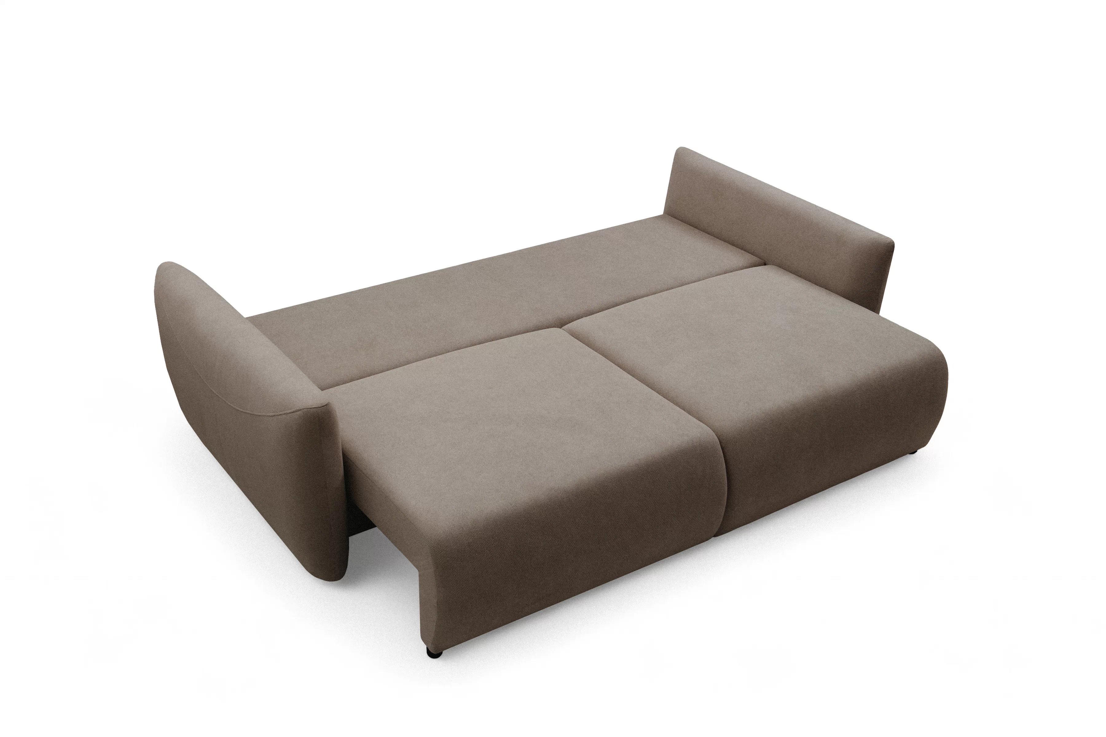 Rozkládací pohovka Calma - hnědá Curio 20 Pohovka Calma rozkladana - hnědá Pletenina hydrofobowa Curio 20 