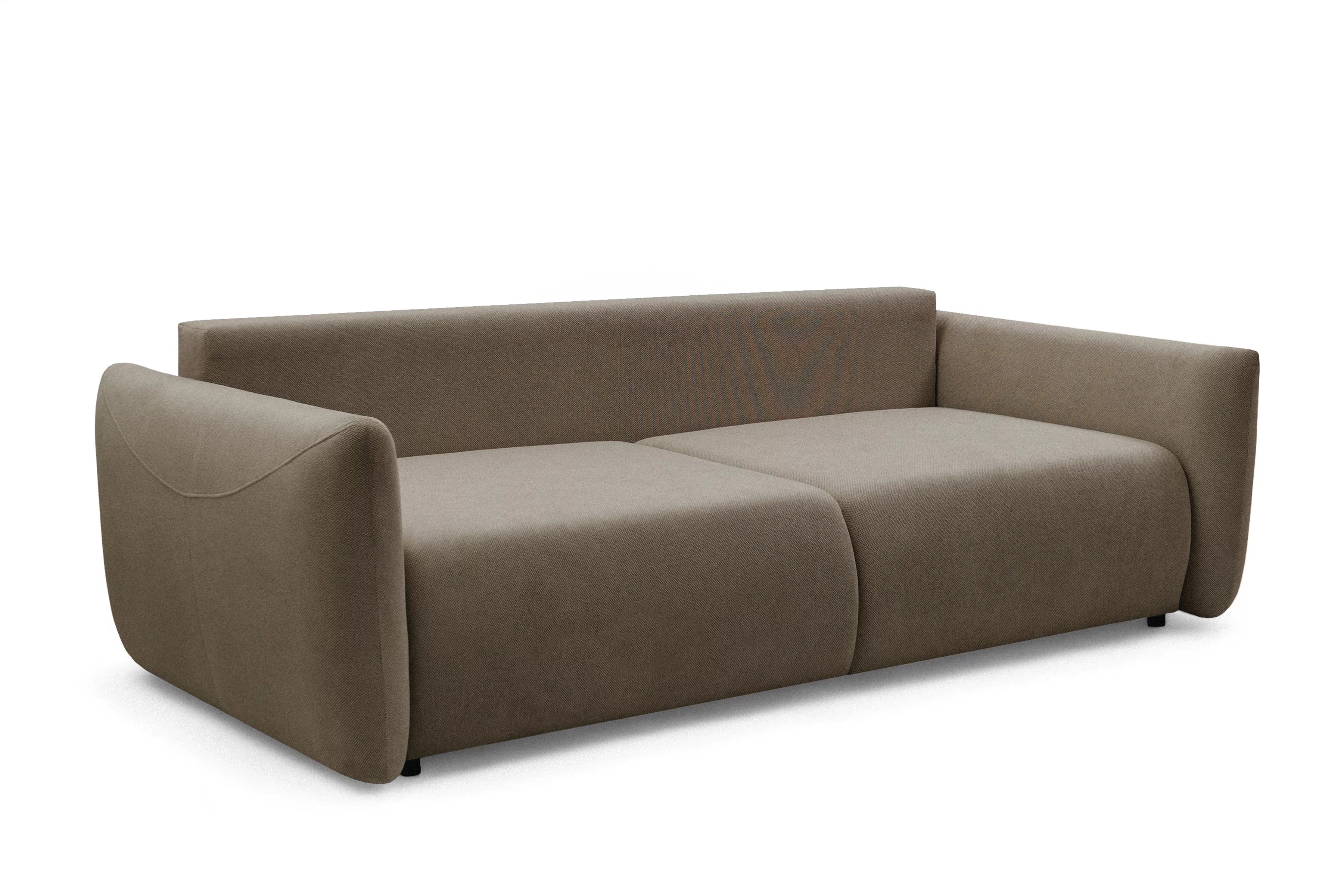 Rozkládací pohovka Calma - hnědá Curio 20 Pohovka Calma rozkladana - hnědá Pletenina hydrofobowa Curio 20 