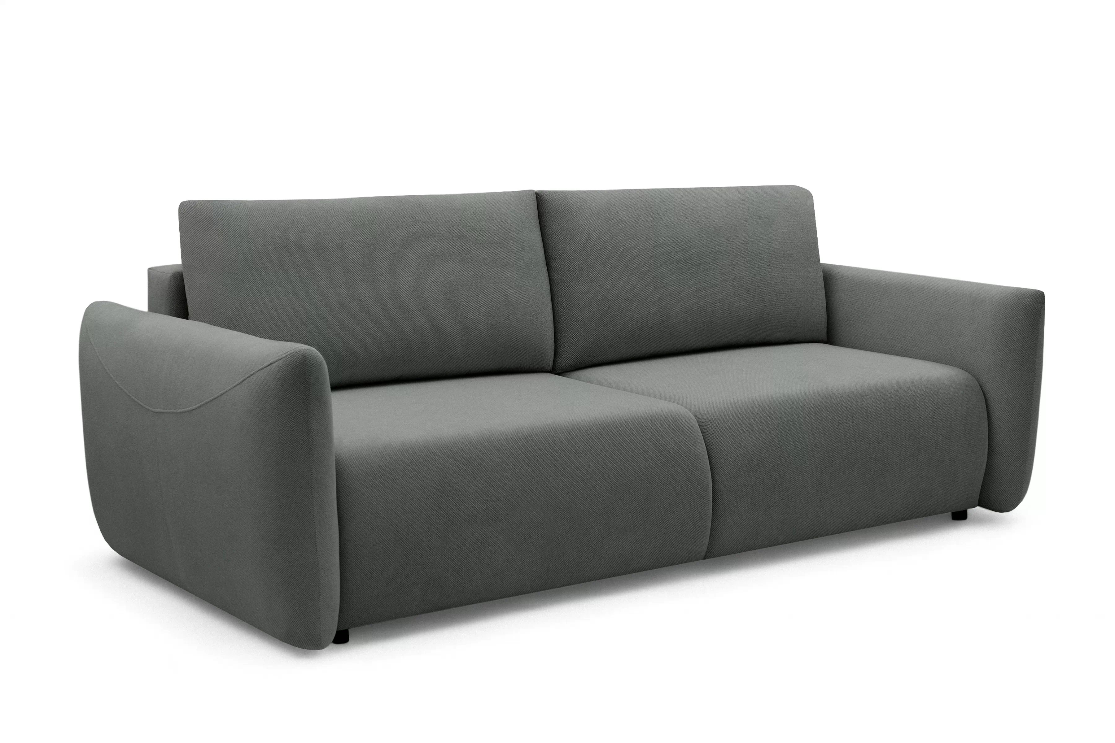 Rozkladacia pohovka Calma - sivá hydrofóbna pletenina Curio 93 Pohovka Calma rozkladana - šedá dzianina hydrofobowa Curio 93