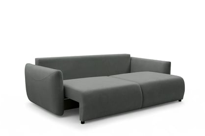 Rozkládací pohovka Calma - šedá Curio 93 Pohovka Calma rozkladana - šedá Pletenina hydrofobowa Curio 93