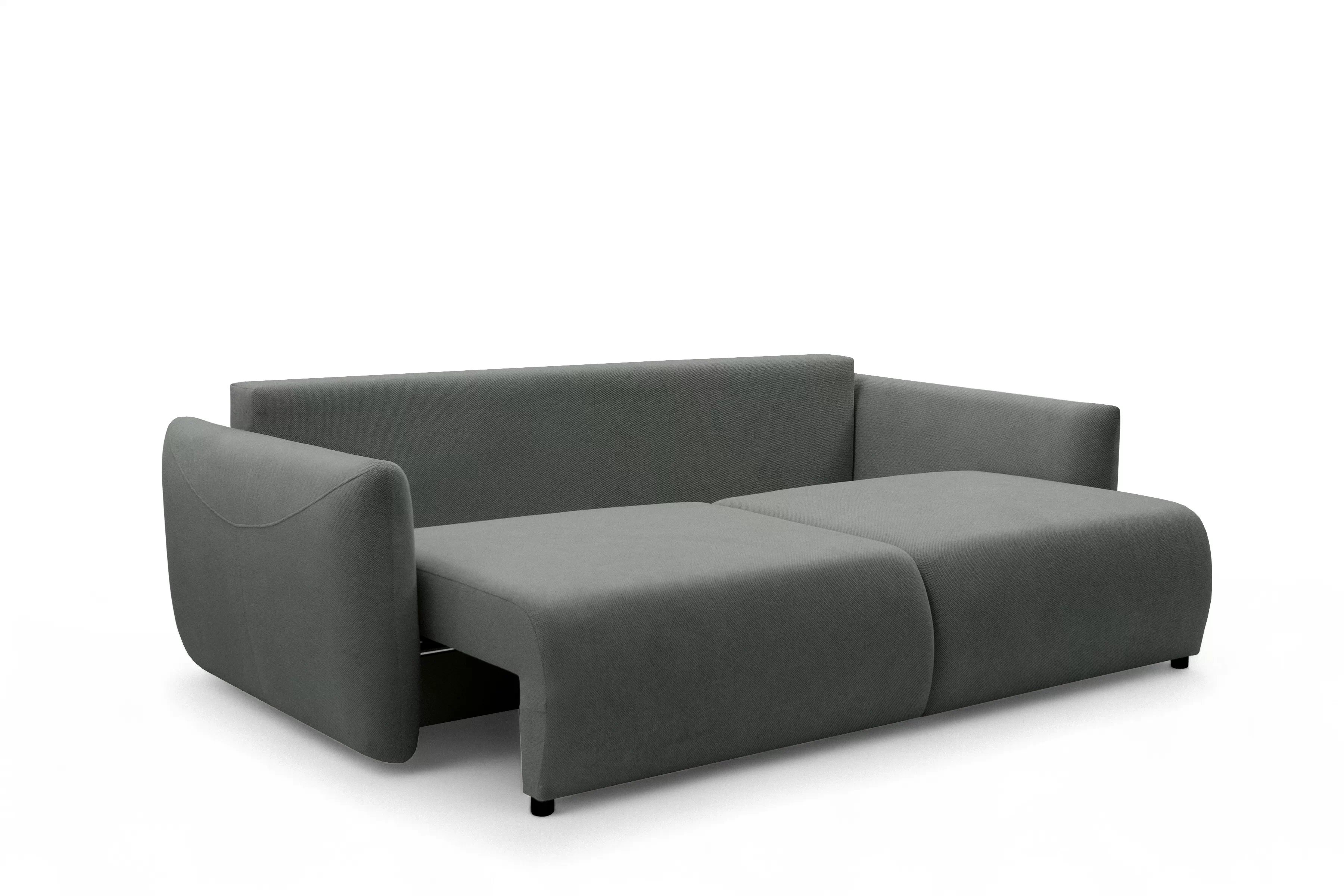 Rozkladacia pohovka Calma - sivá hydrofóbna pletenina Curio 93 Pohovka Calma rozkladana - šedá dzianina hydrofobowa Curio 93