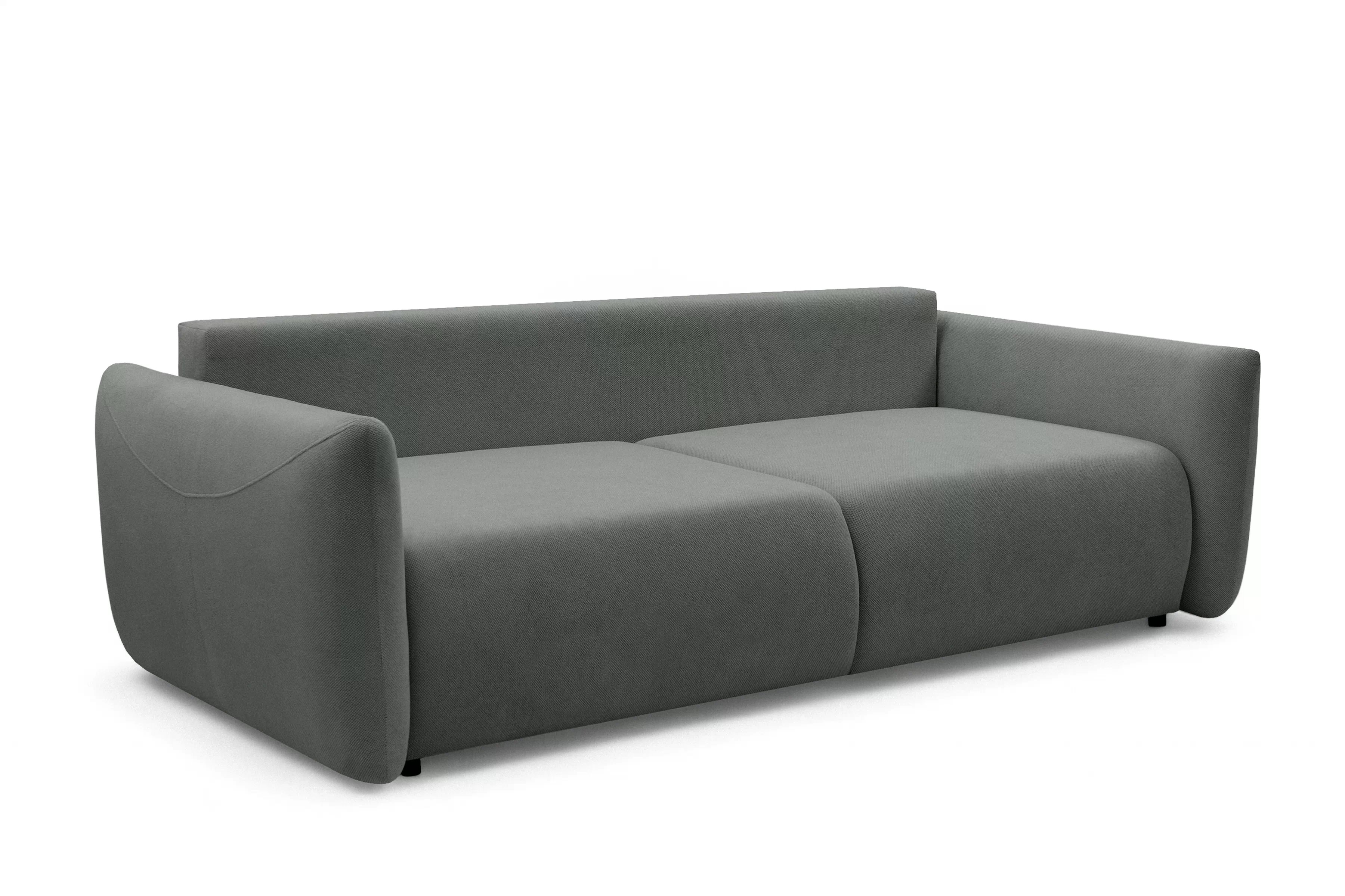 Rozkladacia pohovka Calma - sivá hydrofóbna pletenina Curio 93 Pohovka Calma rozkladana - šedá dzianina hydrofobowa Curio 93