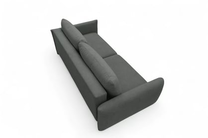 Rozkládací pohovka Calma - šedá Curio 93 Pohovka Calma rozkladana - šedá Pletenina hydrofobowa Curio 93