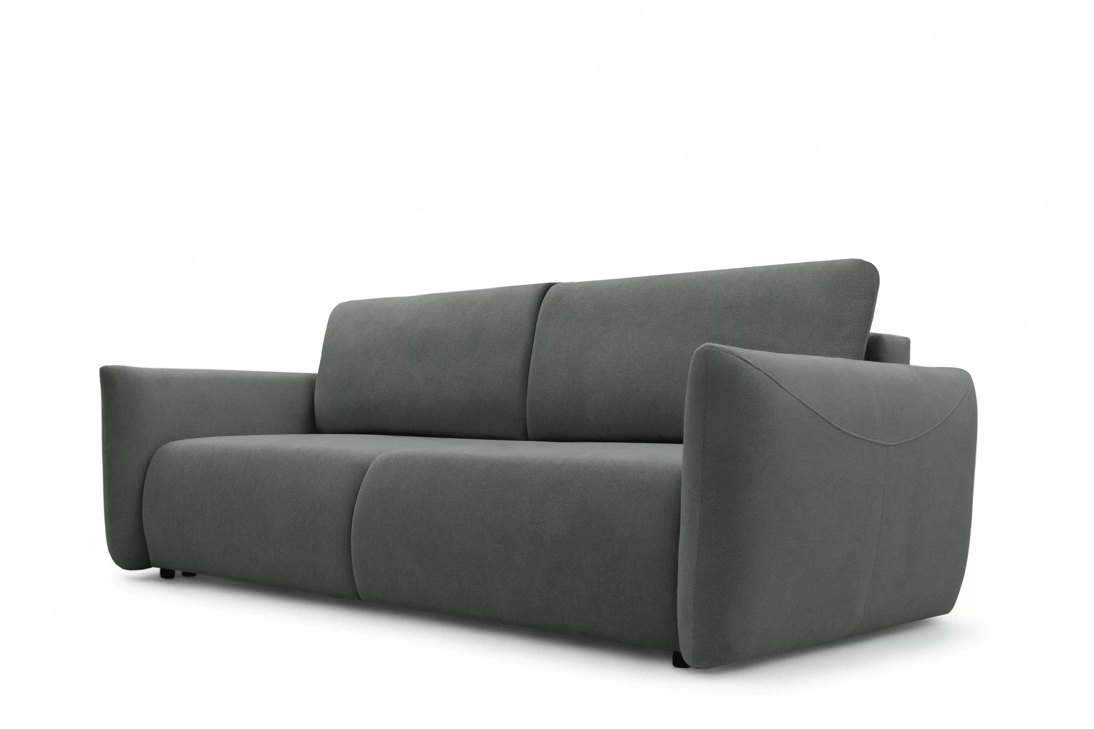 Rozkladacia pohovka Calma - sivá hydrofóbna pletenina Curio 93 Pohovka Calma rozkladana - šedá dzianina hydrofobowa Curio 93