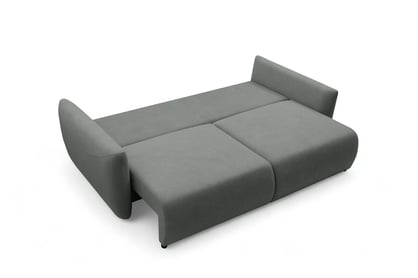 Rozkládací pohovka Calma - šedá Curio 93 Pohovka Calma rozkladana - šedá Pletenina hydrofobowa Curio 93