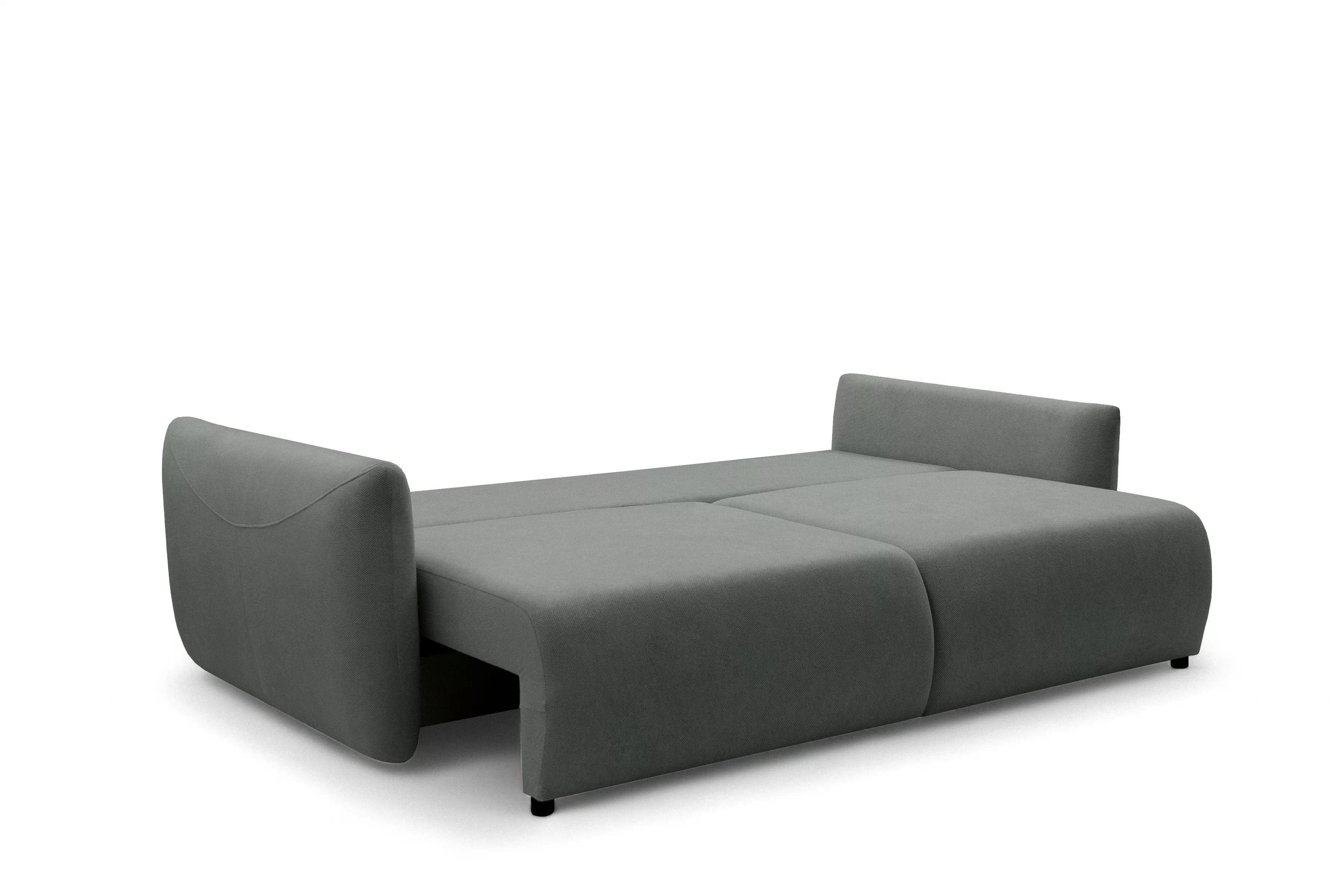 Rozkladacia pohovka Calma - sivá hydrofóbna pletenina Curio 93 Pohovka Calma rozkladana - šedá dzianina hydrofobowa Curio 93