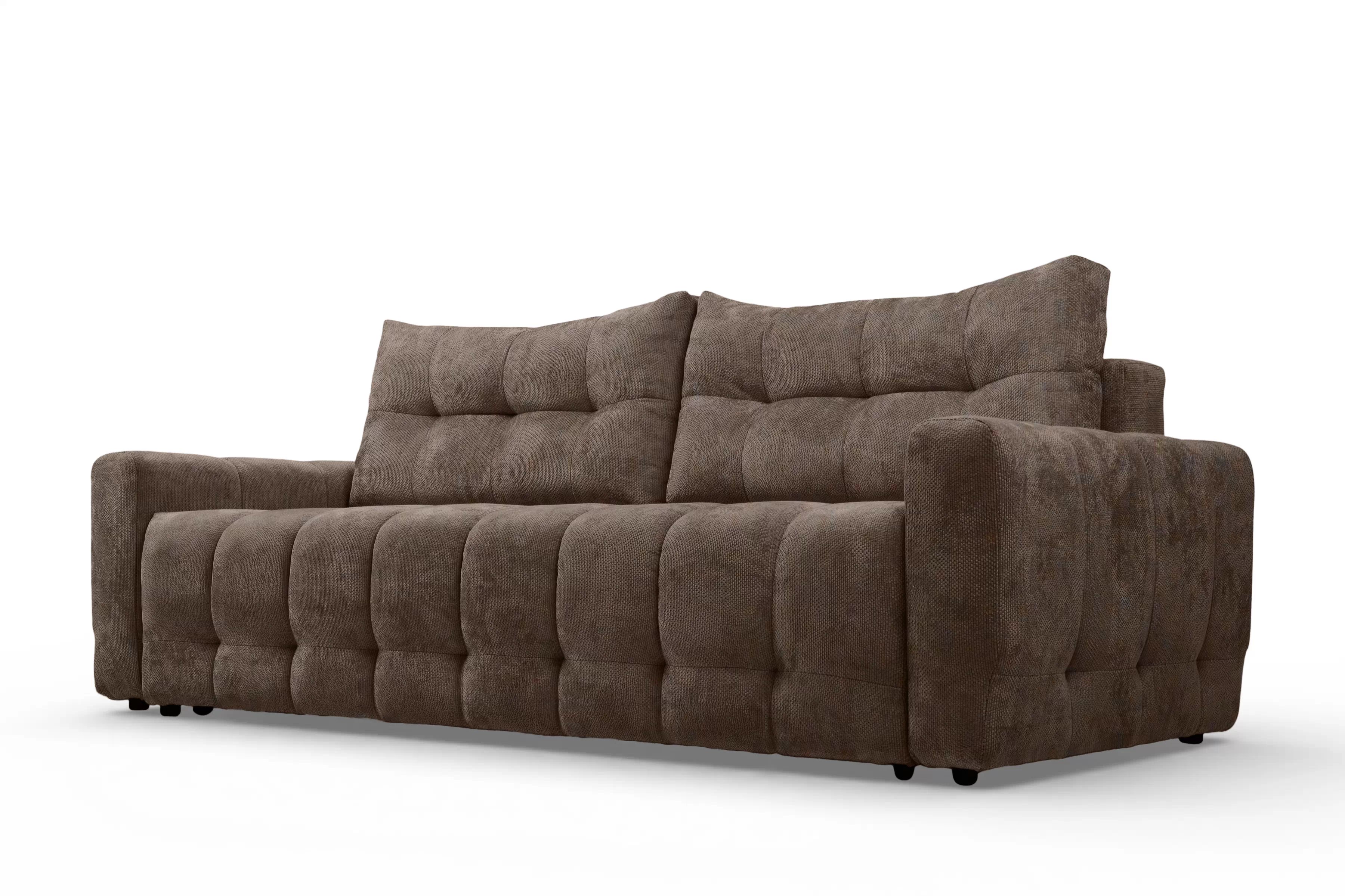 Pohovka Calvero s funkciou spania - hnedá pletenina Kiara 856 Pohovka Calvero s funkciou spánku - Hnedá plecionka Kiara 856