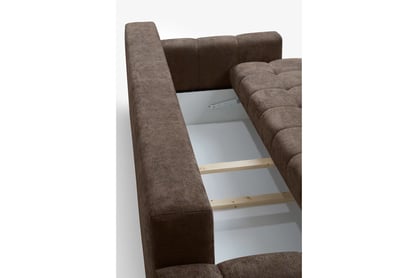 Pohovka Calvero s funkciou spania - hnedá pletenina Kiara 856 Pohovka Calvero s funkciou spánku - Hnedá plecionka Kiara 856