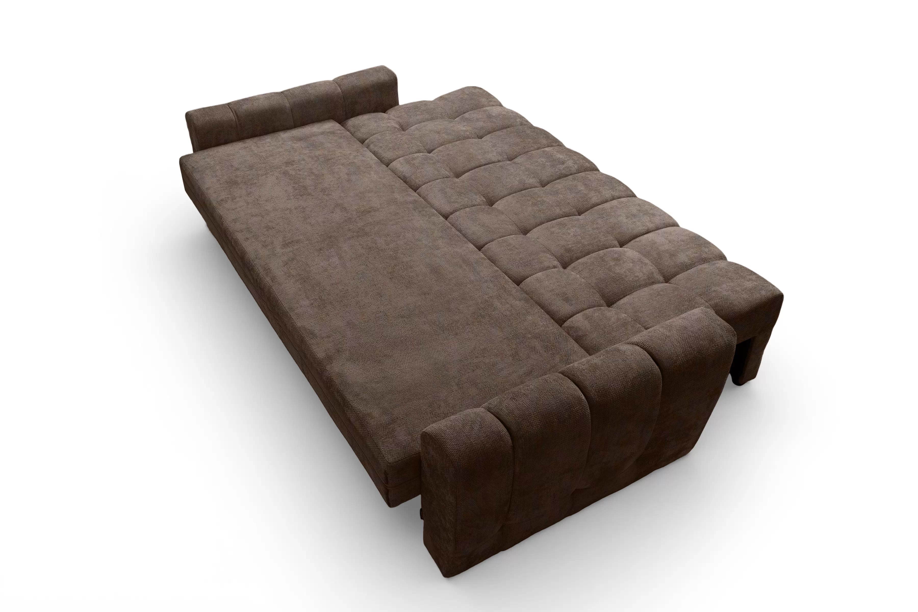 Pohovka Calvero s funkciou spania - hnedá pletenina Kiara 856 Pohovka Calvero s funkciou spánku - Hnedá plecionka Kiara 856