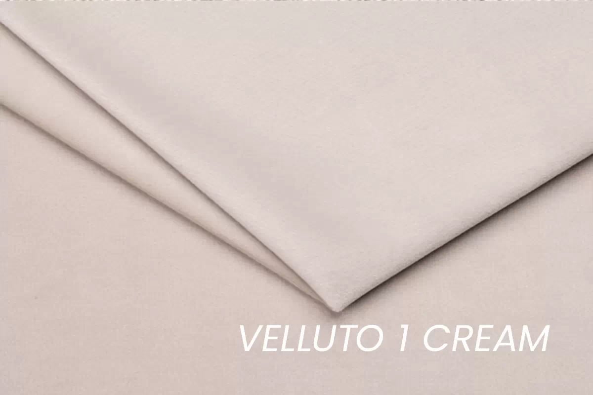 Rozkládací pohovka Carla - krémový samet Velluto 1 / nožky buk Pohovka Carla rozkládací - Krémový samet Velluto 1 Cream / buk 