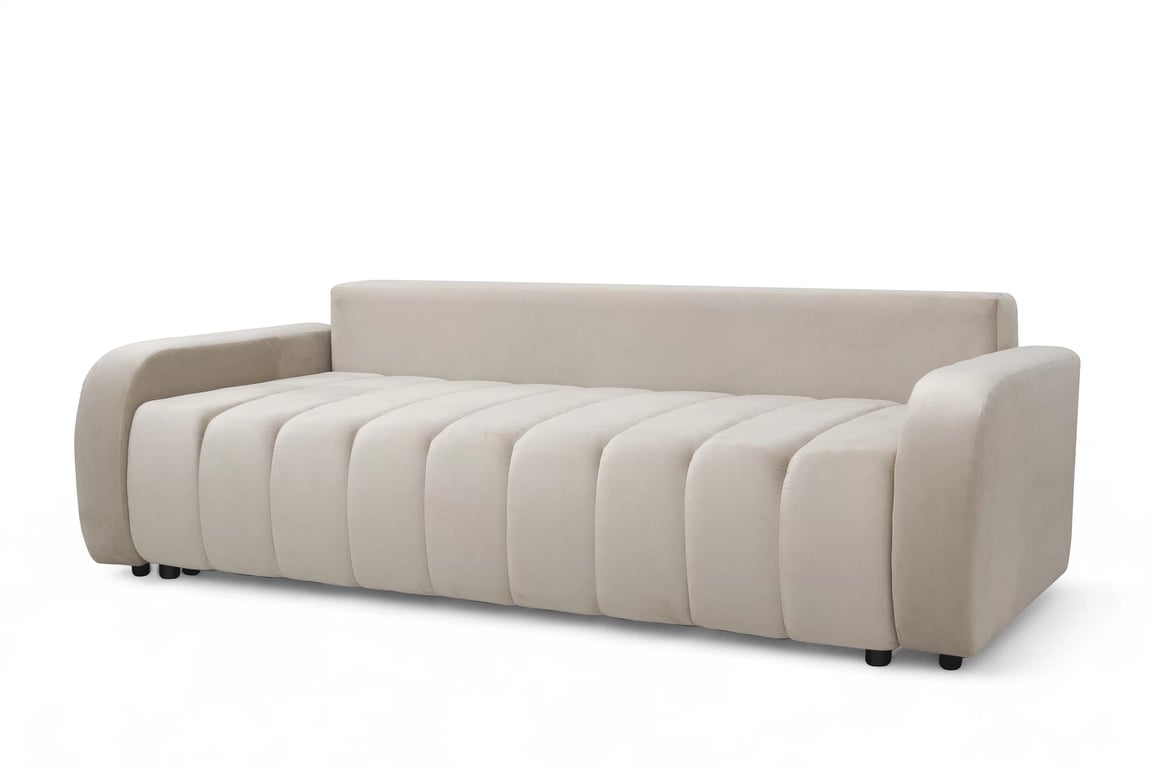 Pohovka Lapios s funkciou spania - béžový zamat Velluto 2 Beige Pohovka Lapios s funkciou spánku - béžový zamat Velluto 2 Beige