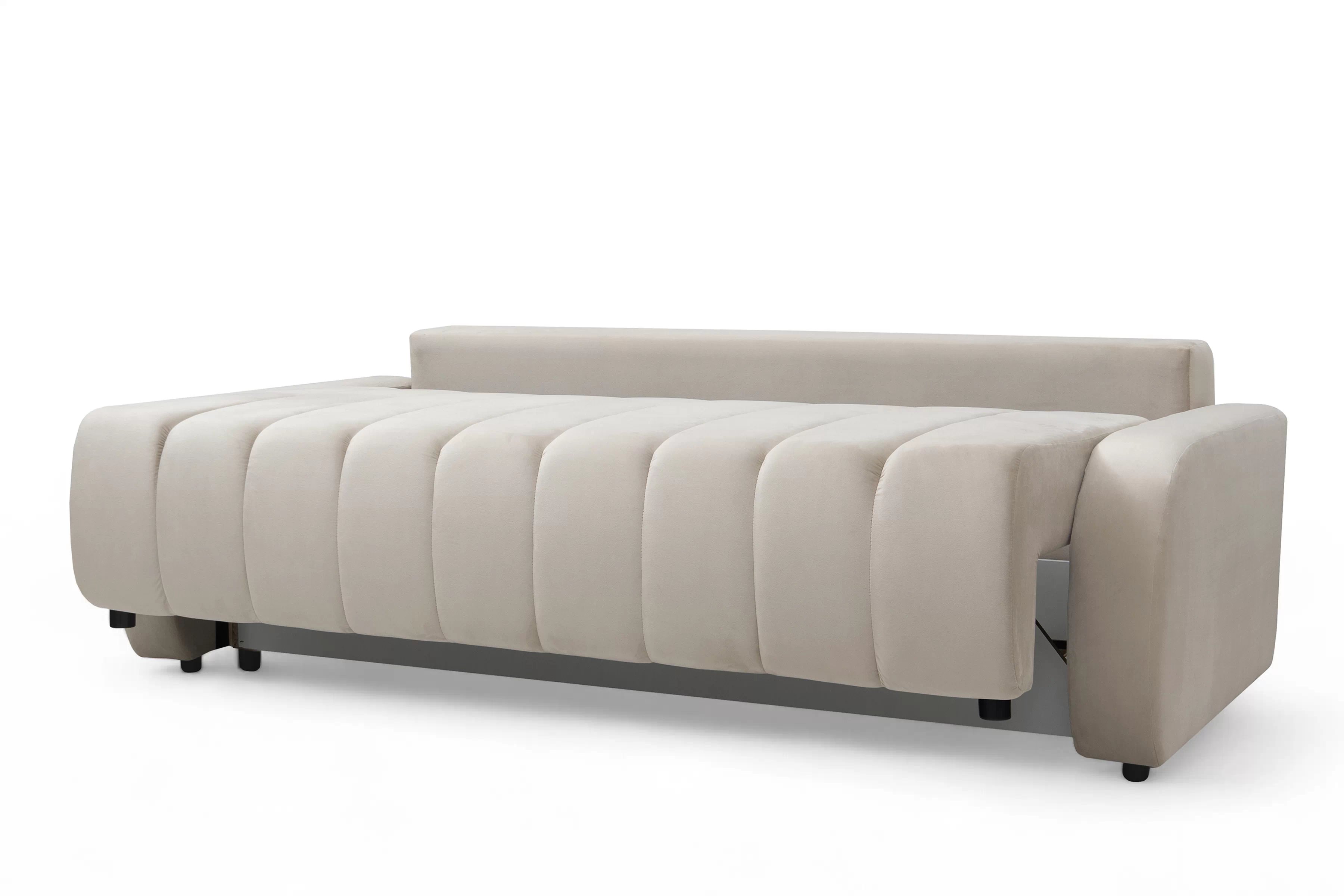 Pohovka Lapios s funkciou spania - béžový zamat Velluto 2 Beige Pohovka Lapios s funkciou spánku - béžový zamat Velluto 2 Beige