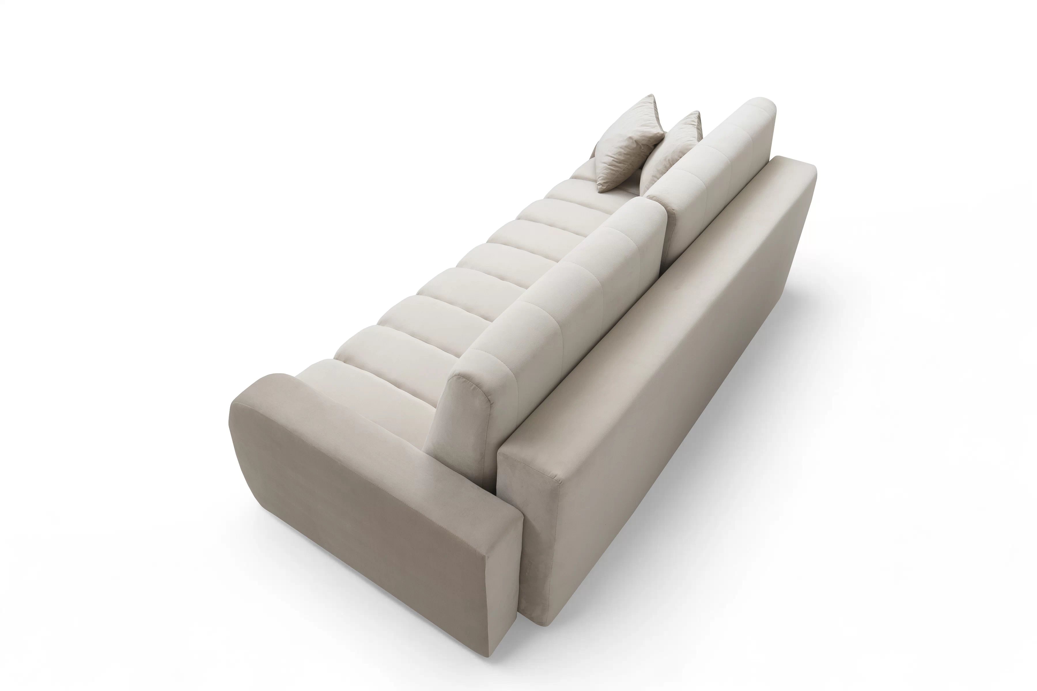 Pohovka Lapios s funkciou spania - béžový zamat Velluto 2 Beige Pohovka Lapios s funkciou spánku - béžový zamat Velluto 2 Beige