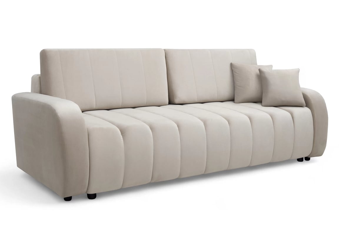 Pohovka Lapios s funkciou spania - béžový zamat Velluto 2 Beige Pohovka Lapios s funkciou spánku - béžový zamat Velluto 2 Beige
