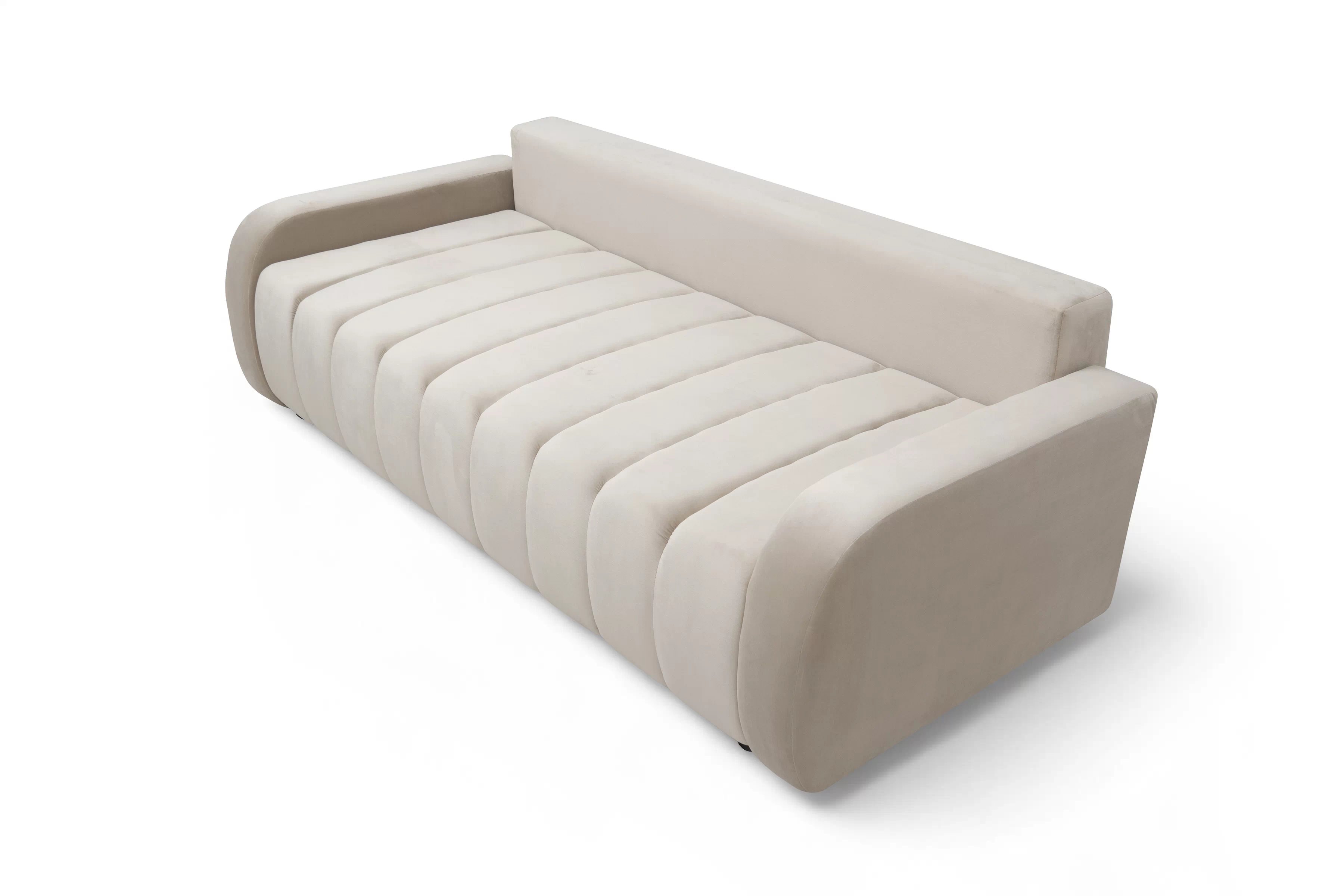 Pohovka Lapios s funkciou spania - béžový zamat Velluto 2 Beige Pohovka Lapios s funkciou spánku - béžový zamat Velluto 2 Beige