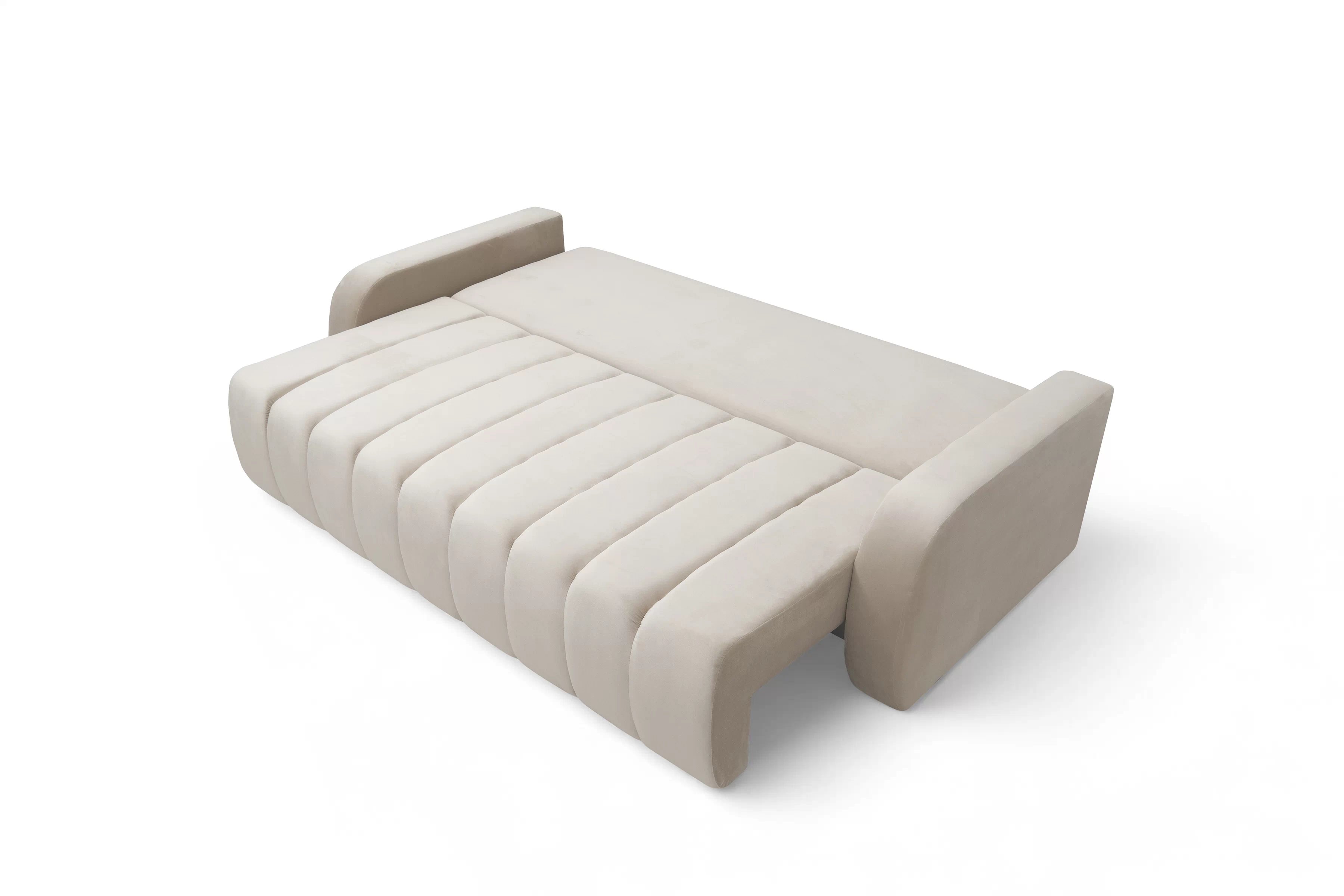 Pohovka Lapios s funkciou spania - béžový zamat Velluto 2 Beige Pohovka Lapios s funkciou spánku - béžový zamat Velluto 2 Beige