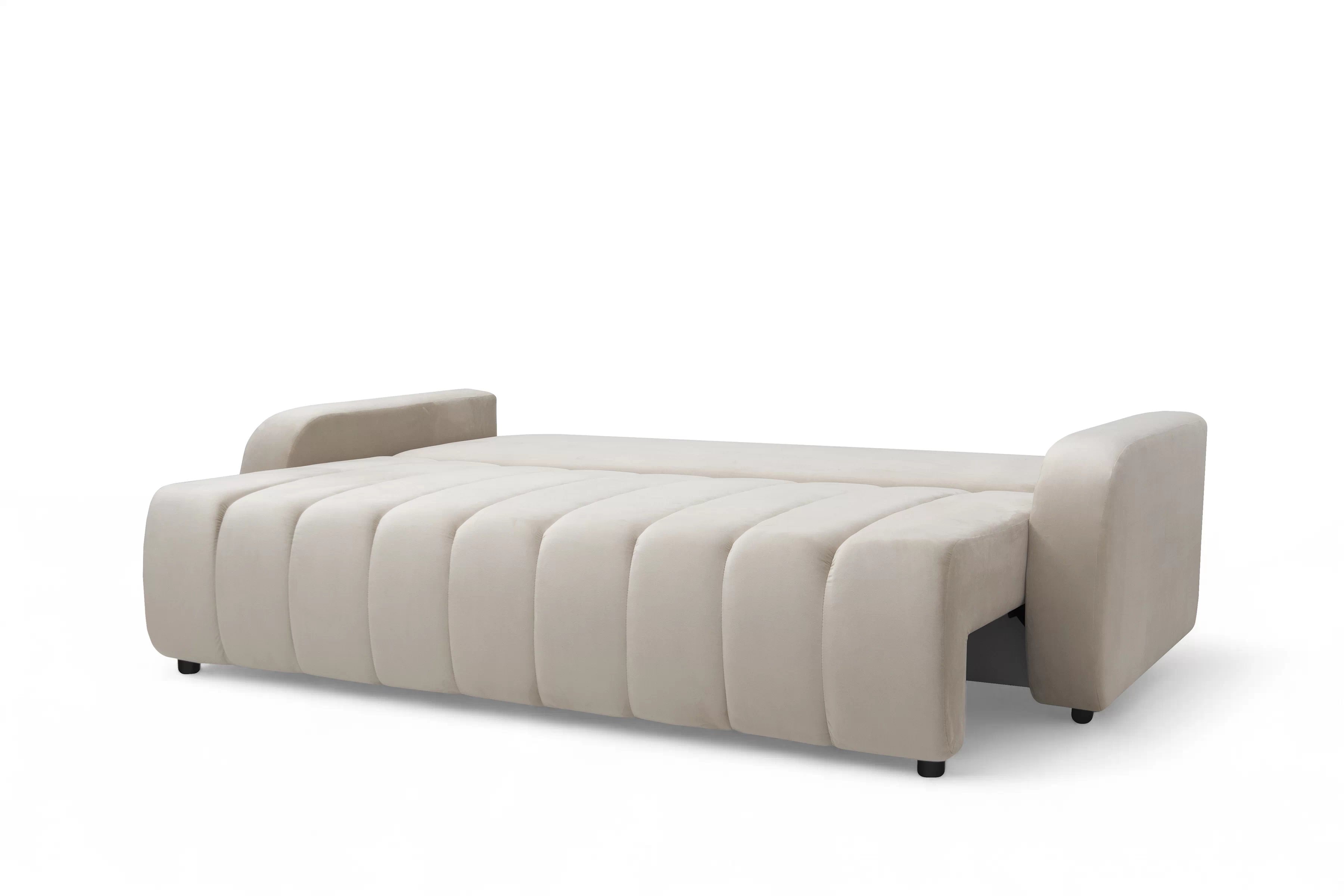 Pohovka Lapios s funkciou spania - béžový zamat Velluto 2 Beige Pohovka Lapios s funkciou spánku - béžový zamat Velluto 2 Beige