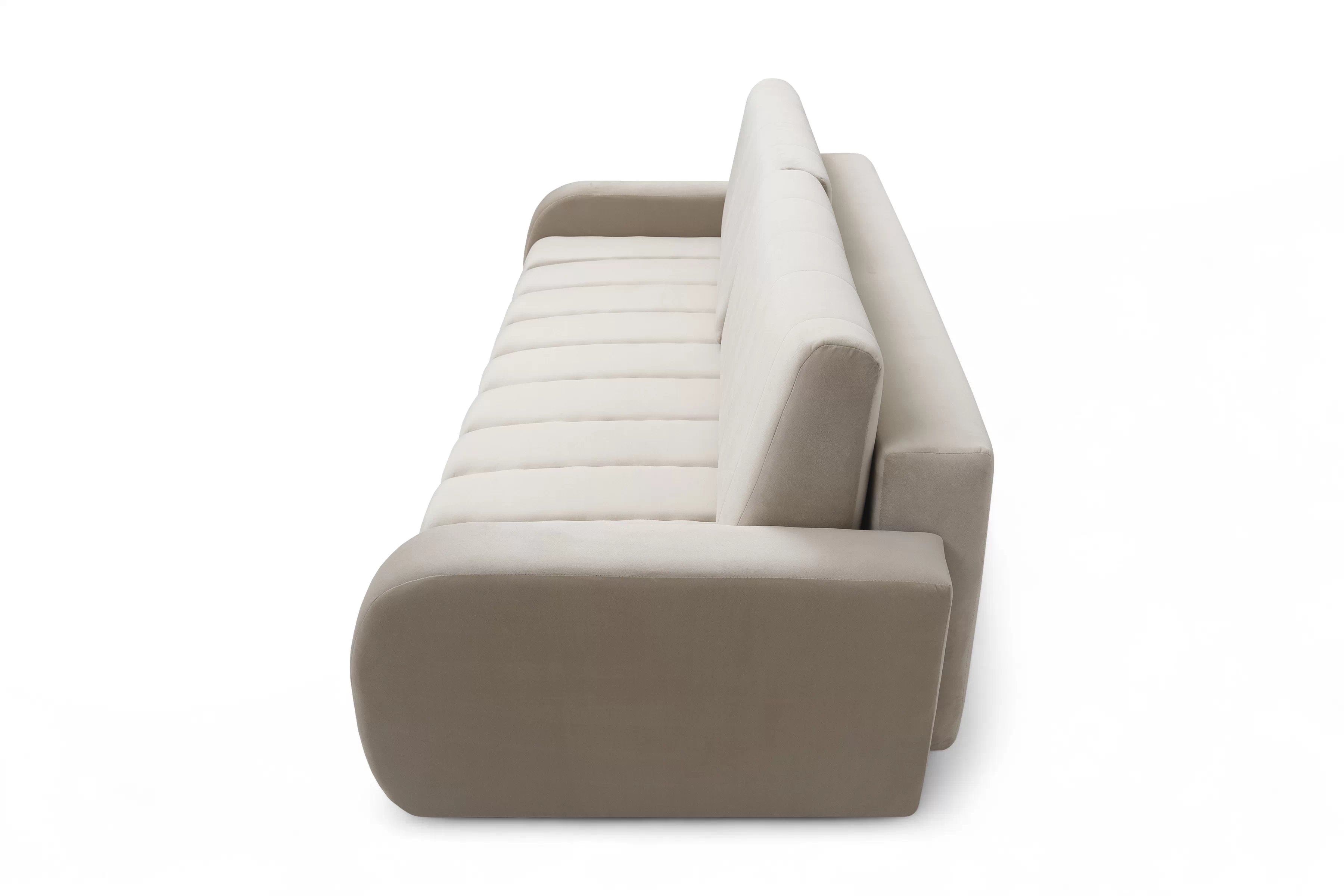 Pohovka Lapios s funkciou spania - béžový zamat Velluto 2 Beige Pohovka Lapios s funkciou spánku - béžový zamat Velluto 2 Beige