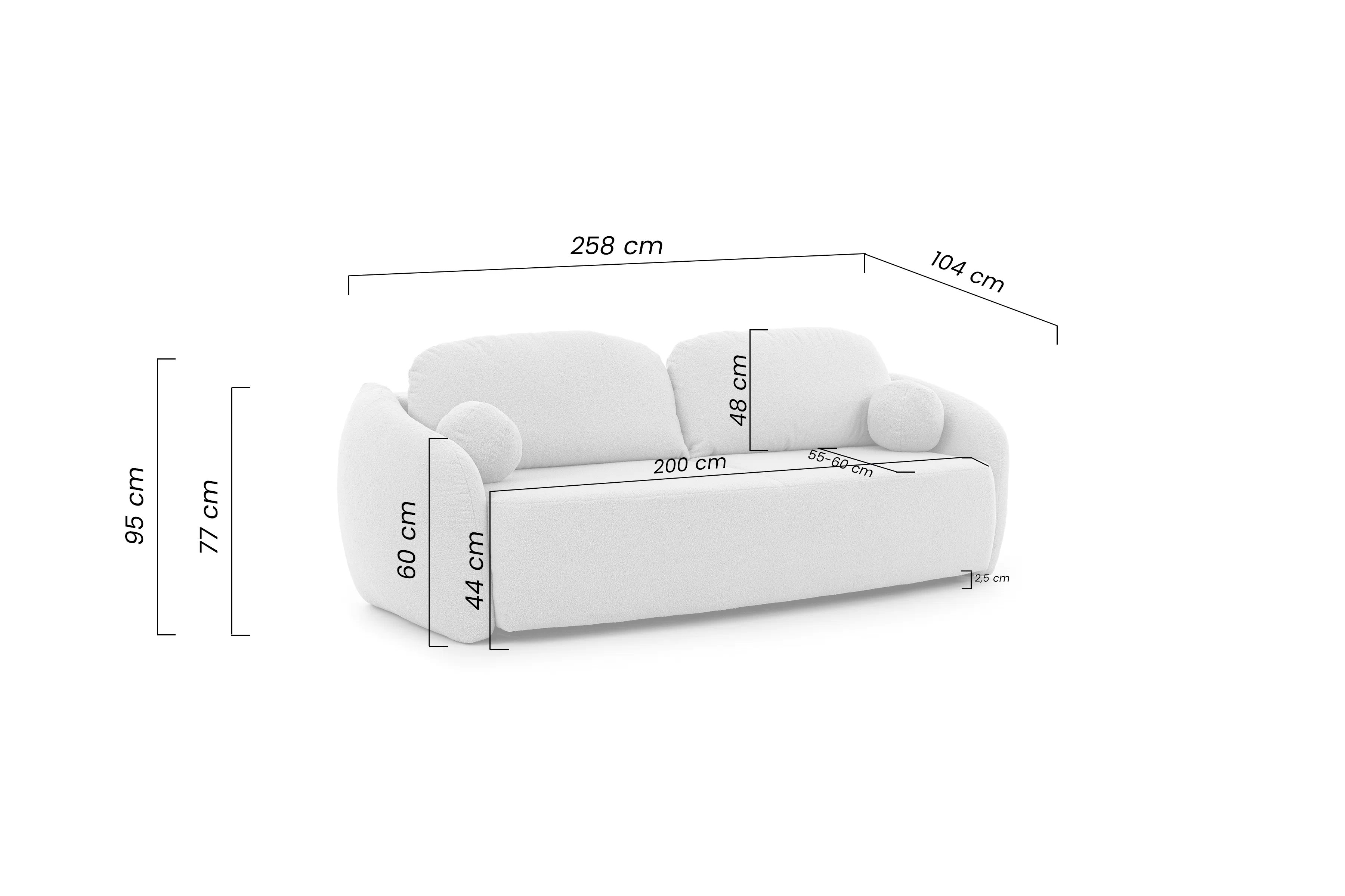Rozkladacia pohovka Latina - Lambi 6 Pohovka Latina s funkciou spania - Lambi 6
