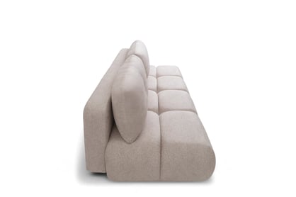 Pohovka Lerio s rozkládací funkcí - světle béžová hydrofobní tkanina Blur 02 Pohovka Lerio rozkládací - jasno béžová Pletenina hydrofobowa Blur 02