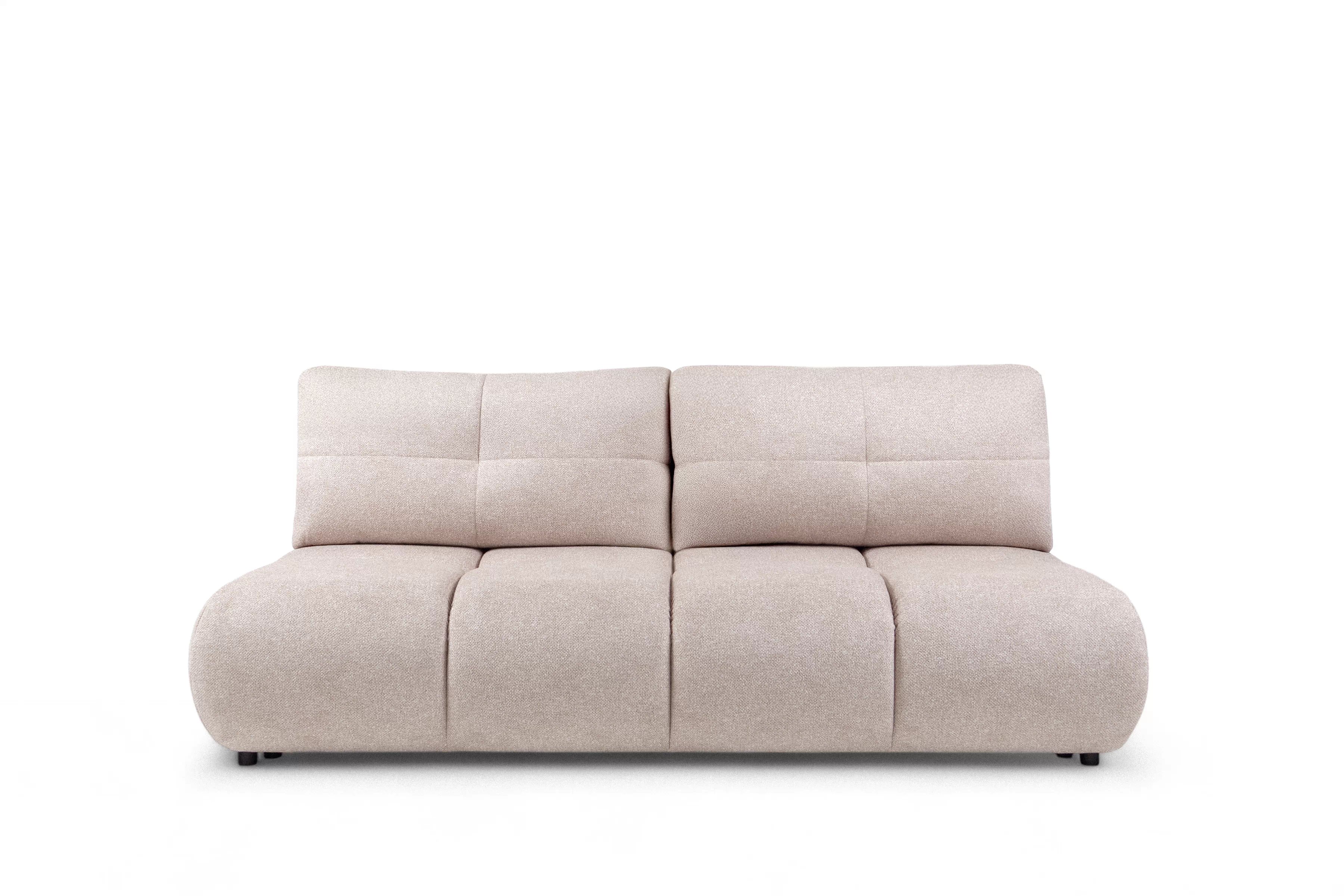 Pohovka Lerio s rozkládací funkcí - světle béžová hydrofobní tkanina Blur 02 Pohovka Lerio rozkládací - jasno béžová Pletenina hydrofobowa Blur 02