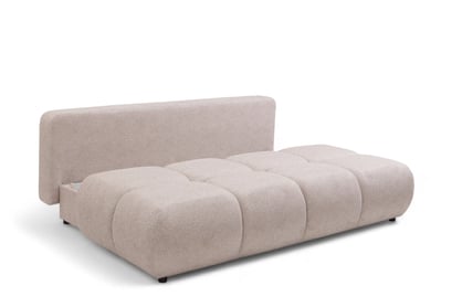 Pohovka Lerio s rozkládací funkcí - světle béžová hydrofobní tkanina Blur 02 Pohovka Lerio rozkládací - jasno béžová Pletenina hydrofobowa Blur 02