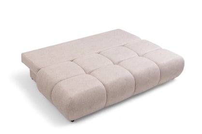 Pohovka Lerio s rozkládací funkcí - světle béžová hydrofobní tkanina Blur 02 Pohovka Lerio rozkládací - jasno béžová Pletenina hydrofobowa Blur 02