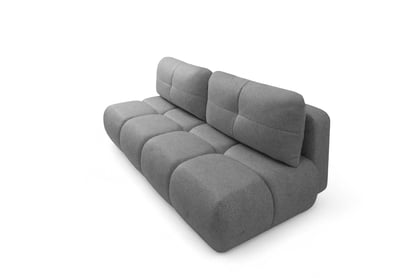 Pohovka Lerio s rozkládací funkcí - světle šedá hydrofobní tkanina Blur 18 Pohovka Lerio rozkládací - jasno šedá Pletenina hydrofobowa Blur 18