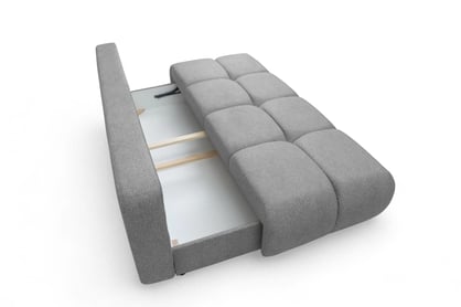 Pohovka Lerio s rozkládací funkcí - světle šedá hydrofobní tkanina Blur 18 Pohovka Lerio rozkládací - jasno šedá Pletenina hydrofobowa Blur 18