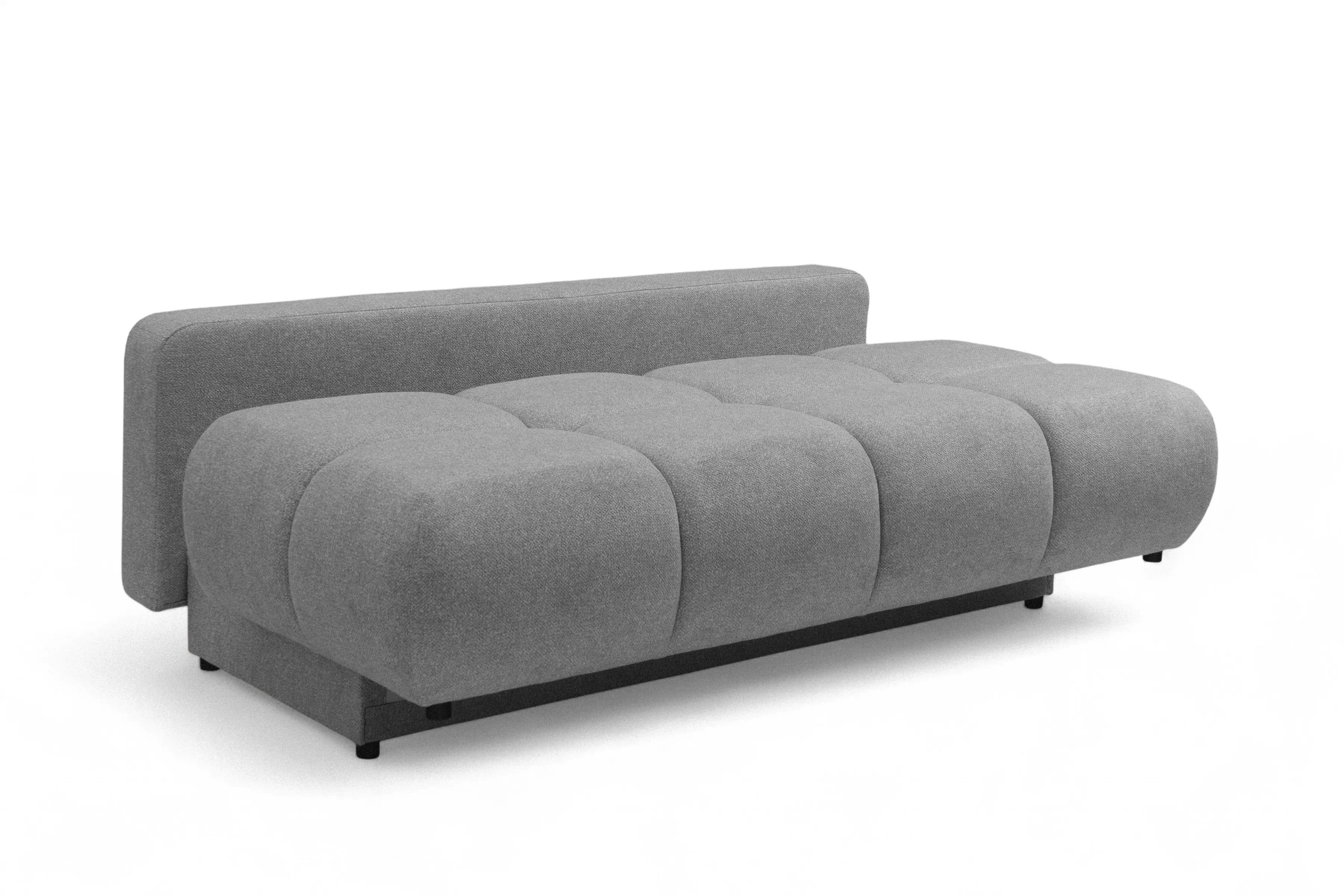 Pohovka Lerio s rozkládací funkcí - světle šedá hydrofobní tkanina Blur 18 Pohovka Lerio rozkládací - jasno šedá Pletenina hydrofobowa Blur 18