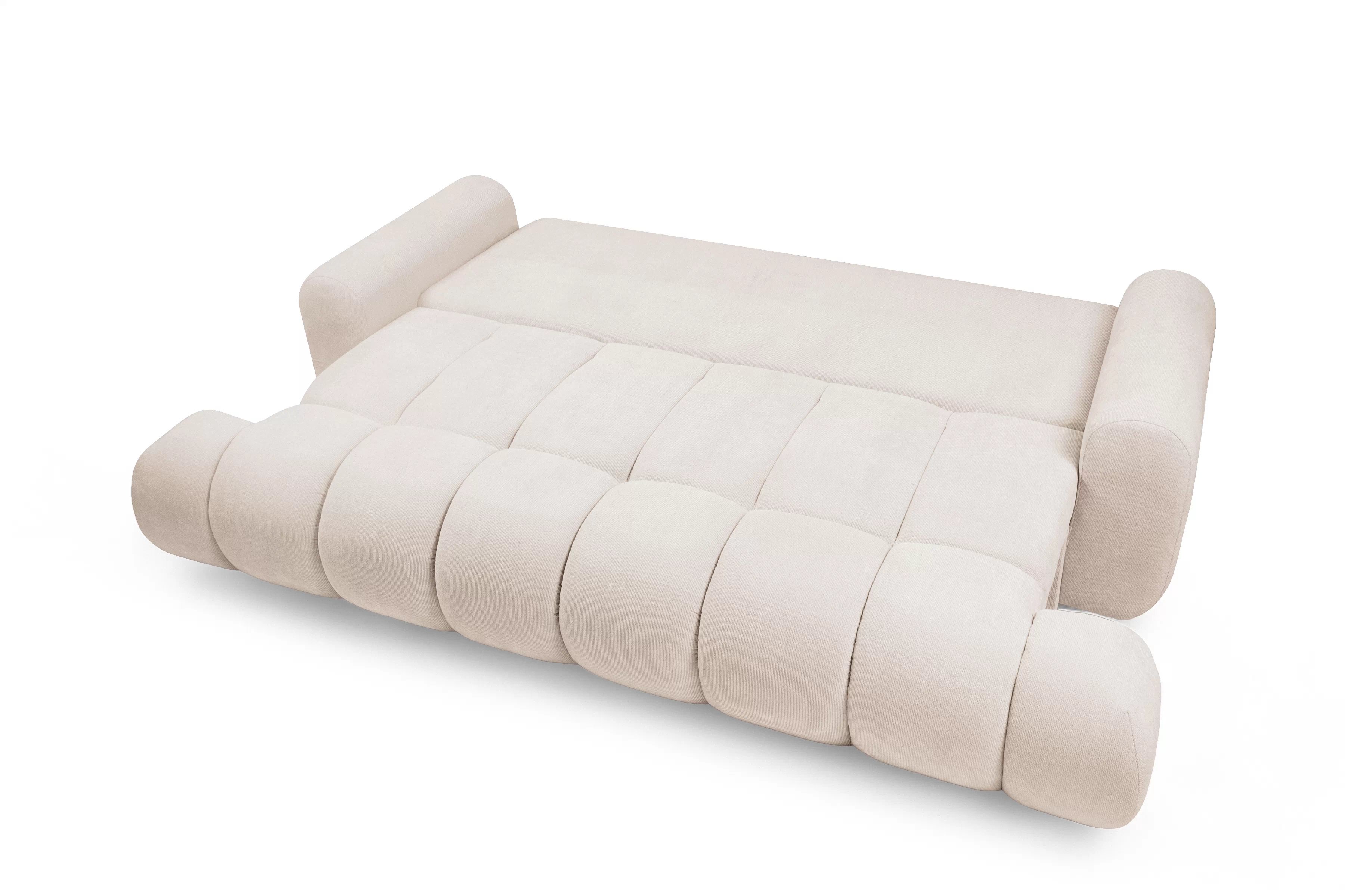 Rozkladacia pohovka Lutario s funkciou spania - béžová hydrofóbna pletenina Venice 2026 Pohovka Lutario s funkciou spánku - Béžová plecionka hydrofobowa Venice 2026