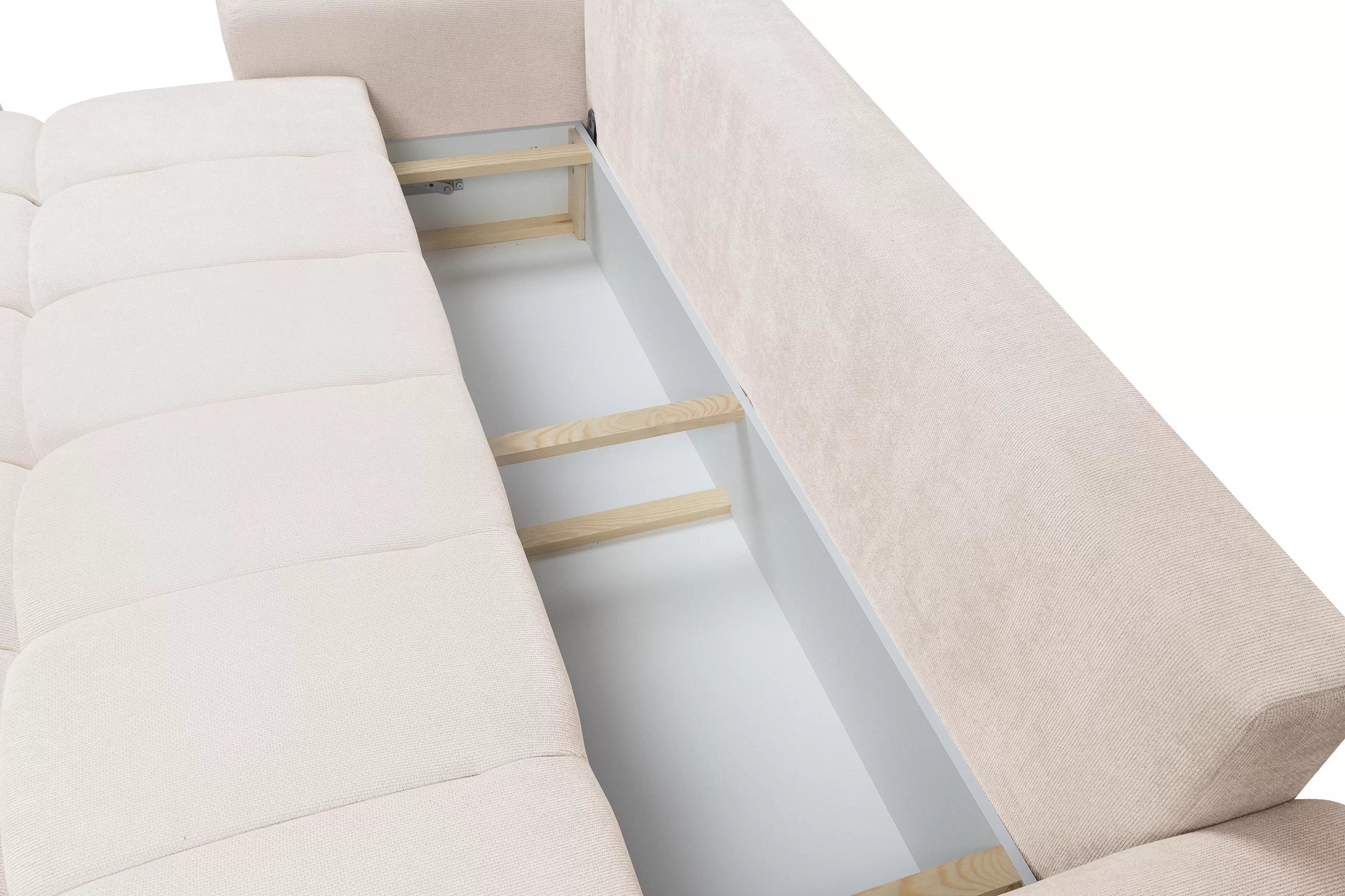 Rozkladacia pohovka Lutario s funkciou spania - béžová hydrofóbna pletenina Venice 2026 Pohovka Lutario s funkciou spánku - Béžová plecionka hydrofobowa Venice 2026