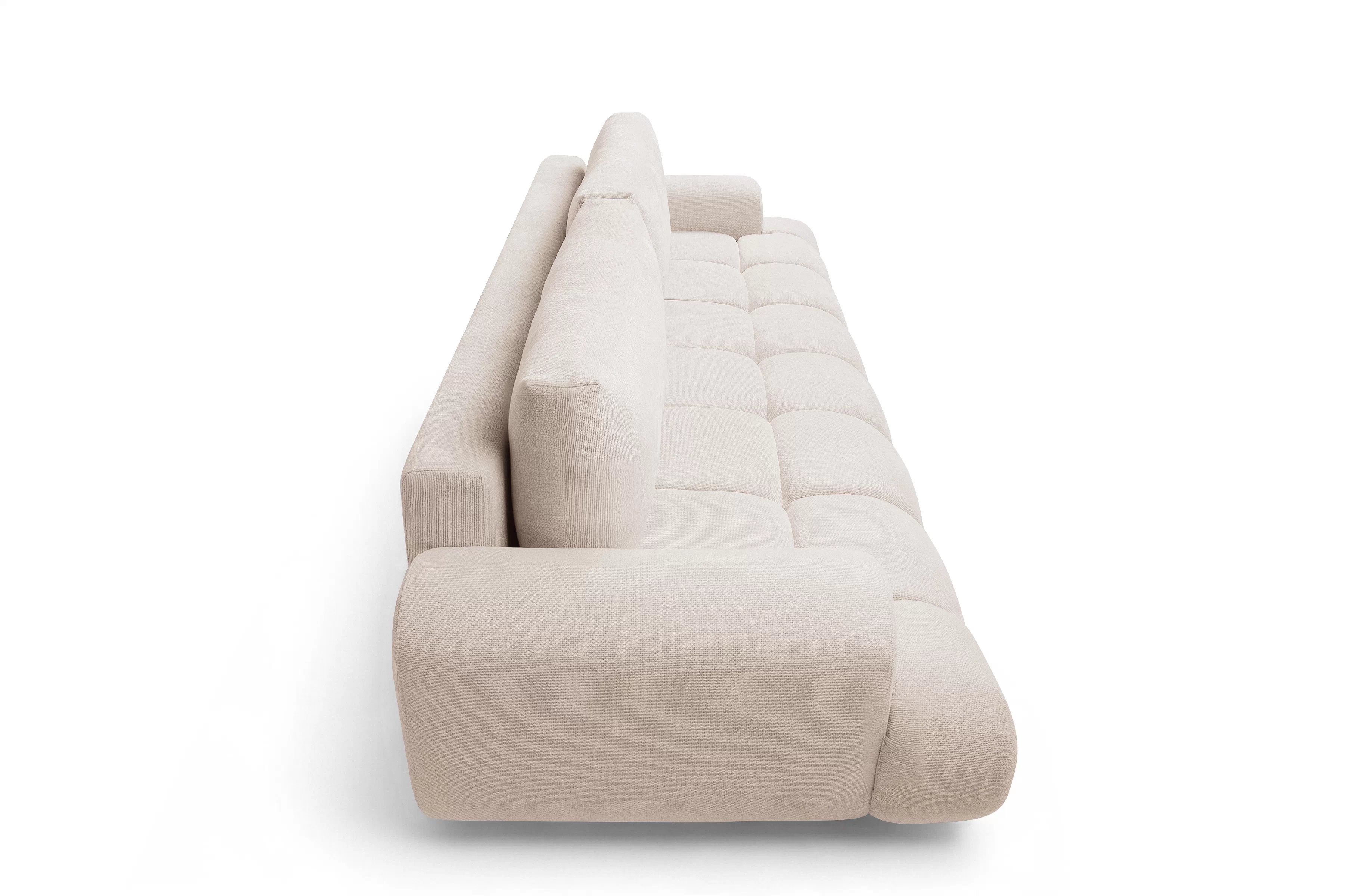 Rozkladacia pohovka Lutario s funkciou spania - béžová hydrofóbna pletenina Venice 2026 Pohovka Lutario s funkciou spánku - Béžová plecionka hydrofobowa Venice 2026