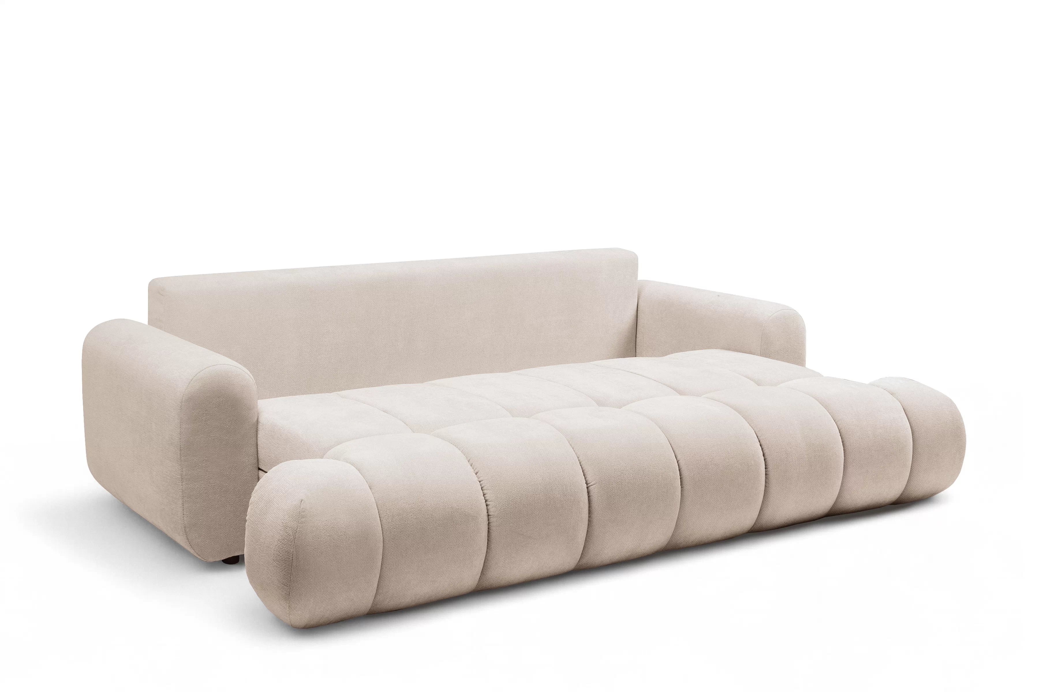 Rozkladacia pohovka Lutario s funkciou spania - béžová hydrofóbna pletenina Venice 2026 Pohovka Lutario s funkciou spánku - Béžová plecionka hydrofobowa Venice 2026