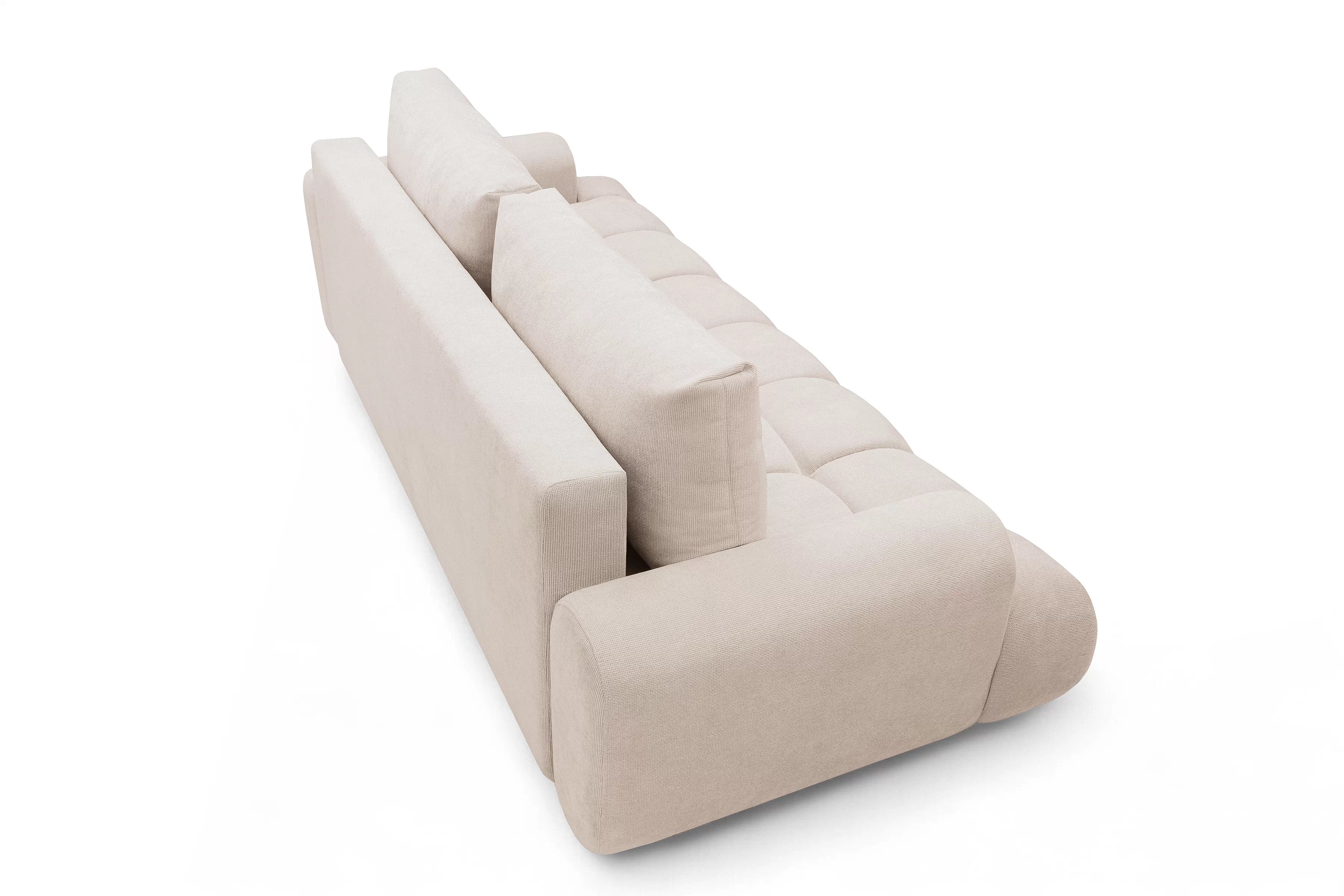 Rozkladacia pohovka Lutario s funkciou spania - béžová hydrofóbna pletenina Venice 2026 Pohovka Lutario s funkciou spánku - Béžová plecionka hydrofobowa Venice 2026