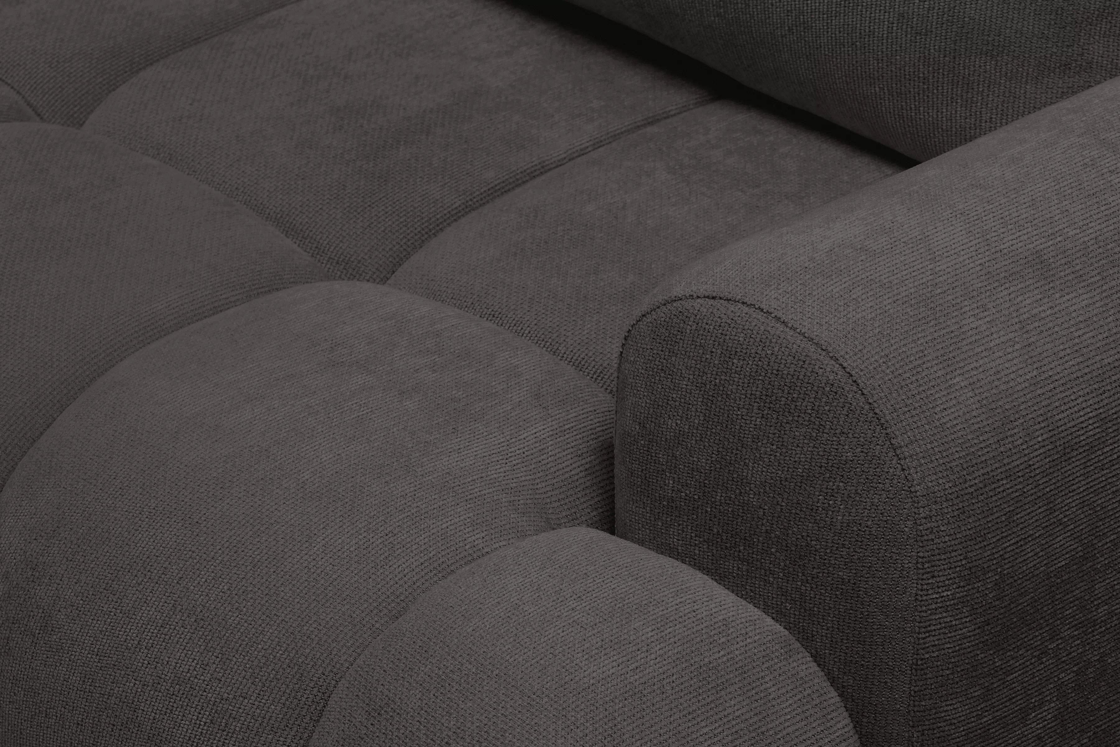 Rozkladacia pohovka Lutario s funkciou spania - tmavosivá hydrofóbna pletenina Venice 2021 Pohovka Lutario s funkciou spánku - ciemnoszara plecionka hydrofobowa Venice 2021