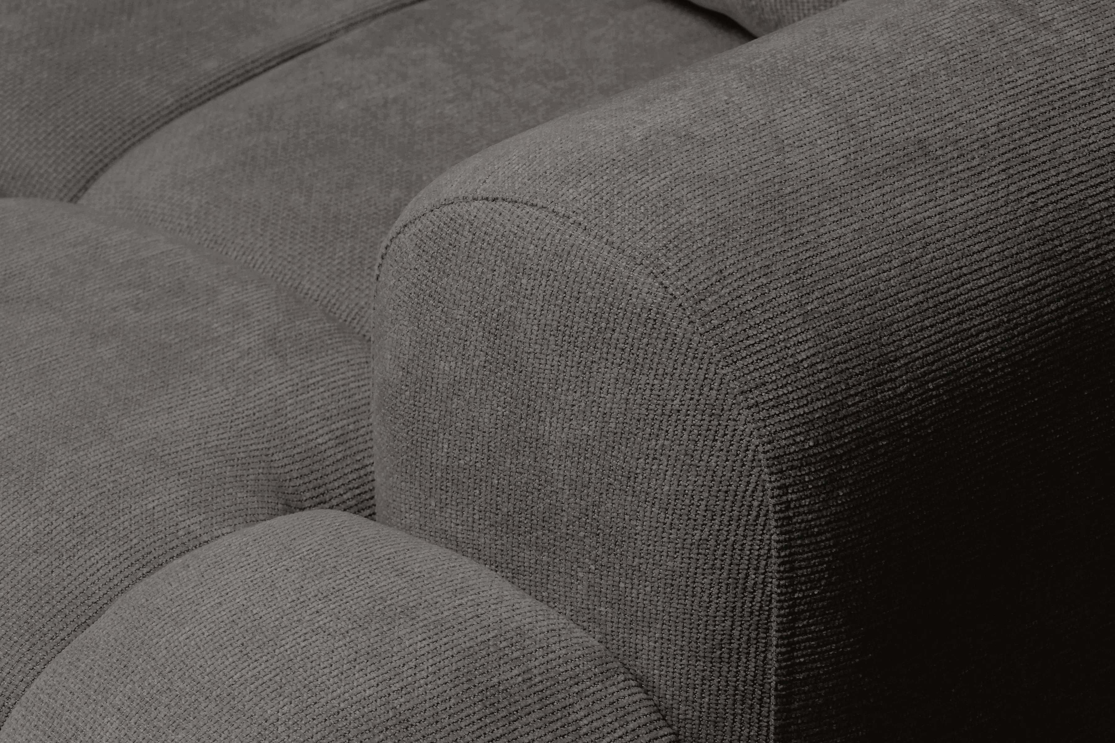 Rozkladacia pohovka Lutario s funkciou spania - tmavosivá hydrofóbna pletenina Venice 2021 Pohovka Lutario s funkciou spánku - ciemnoszara plecionka hydrofobowa Venice 2021