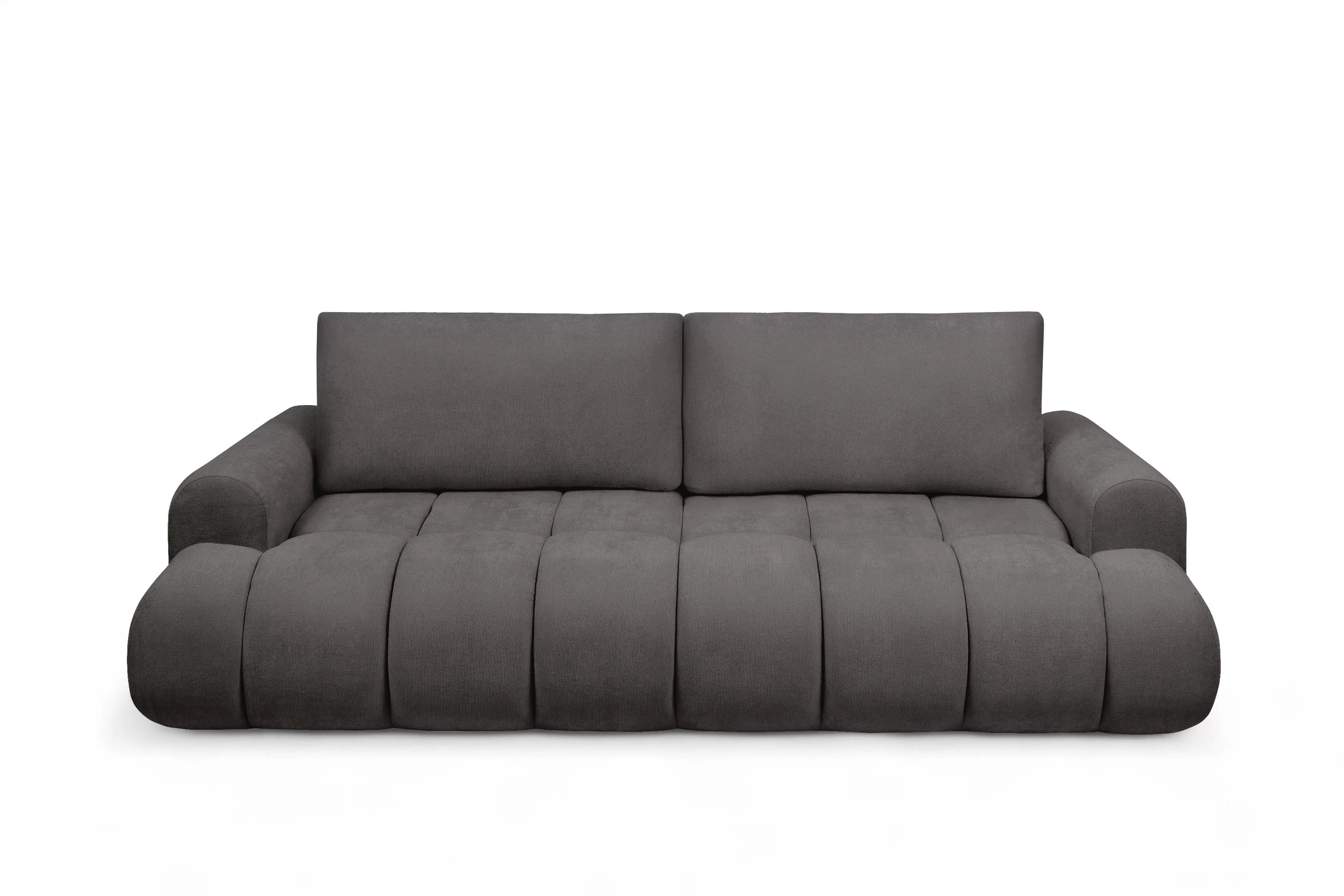 Rozkladacia pohovka Lutario s funkciou spania - tmavosivá hydrofóbna pletenina Venice 2021 Pohovka Lutario s funkciou spánku - ciemnoszara plecionka hydrofobowa Venice 2021