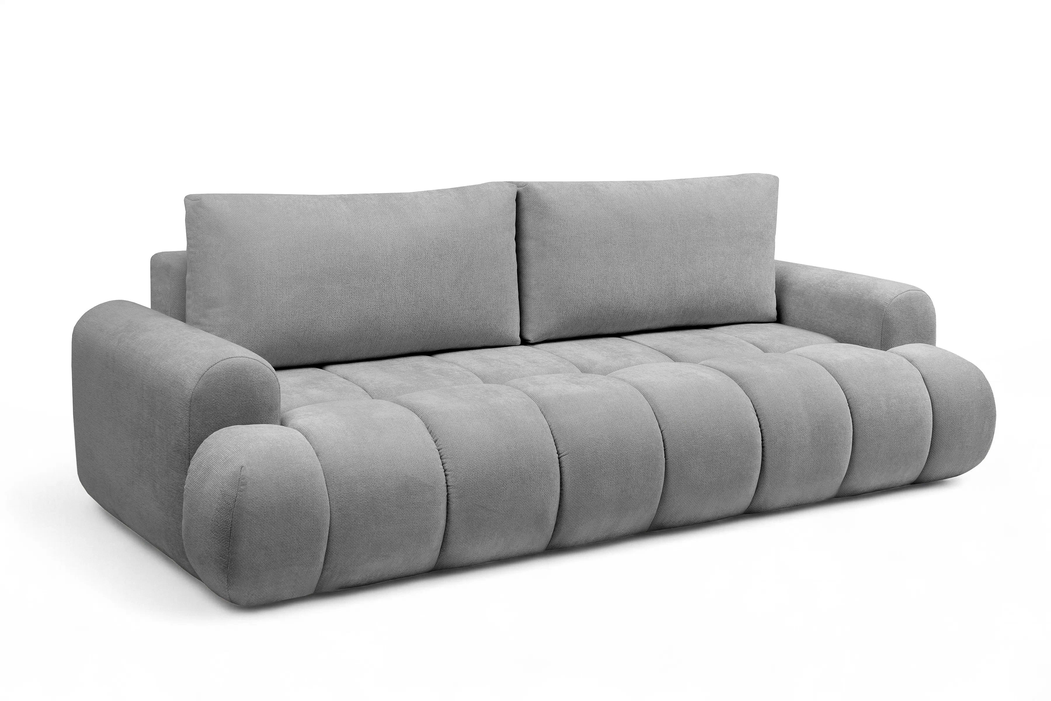 Rozkladacia pohovka Lutario s funkciou spania - sivá hydrofóbna pletenina Venice 2023 Pohovka Lutario s funkciou spánku - šedá plecionka hydrofobowa Venice 2023