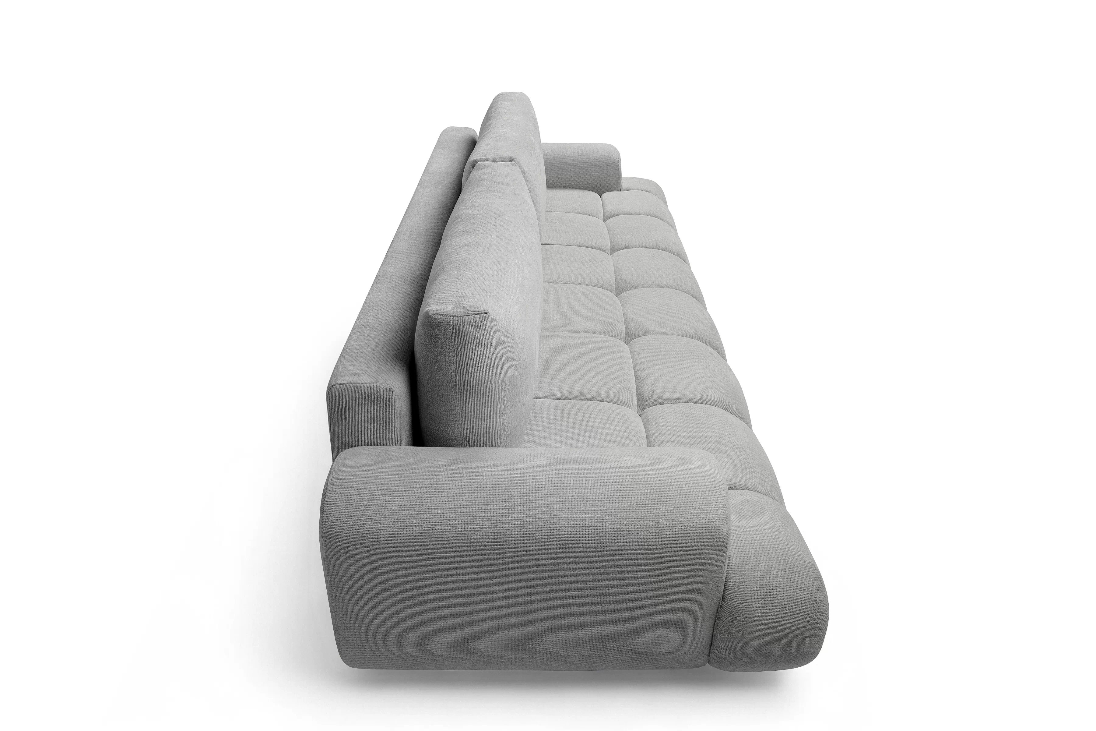 Rozkladacia pohovka Lutario s funkciou spania - sivá hydrofóbna pletenina Venice 2023 Pohovka Lutario s funkciou spánku - šedá plecionka hydrofobowa Venice 2023