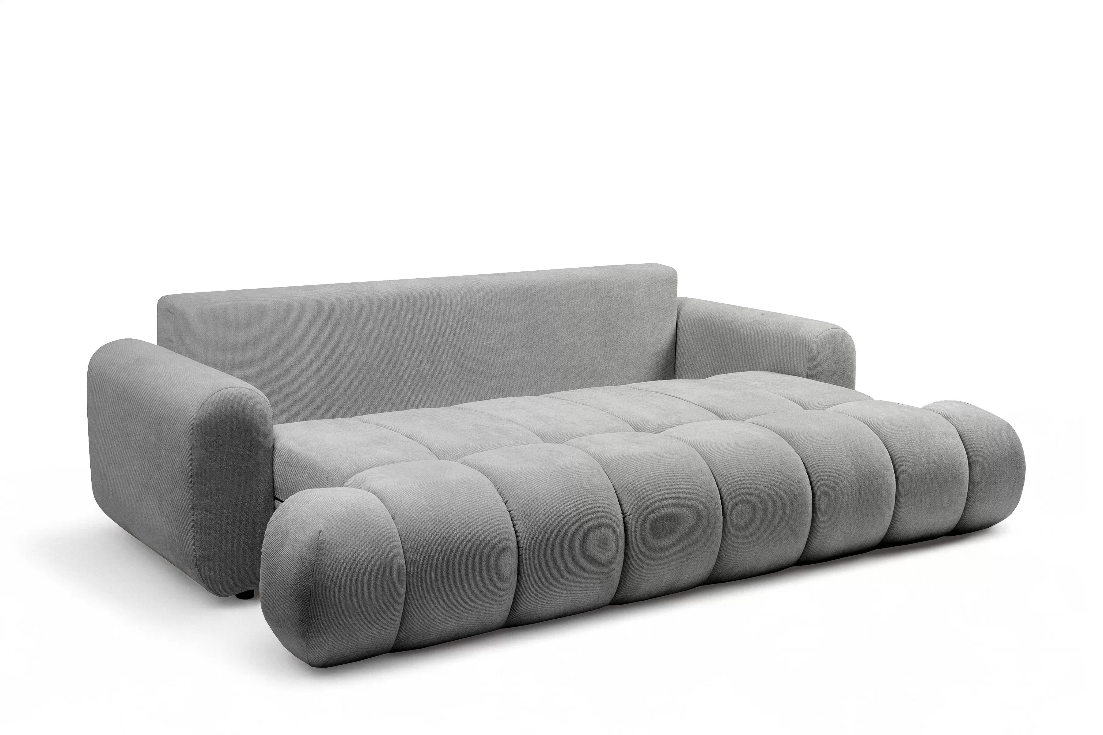 Rozkladacia pohovka Lutario s funkciou spania - sivá hydrofóbna pletenina Venice 2023 Pohovka Lutario s funkciou spánku - šedá plecionka hydrofobowa Venice 2023